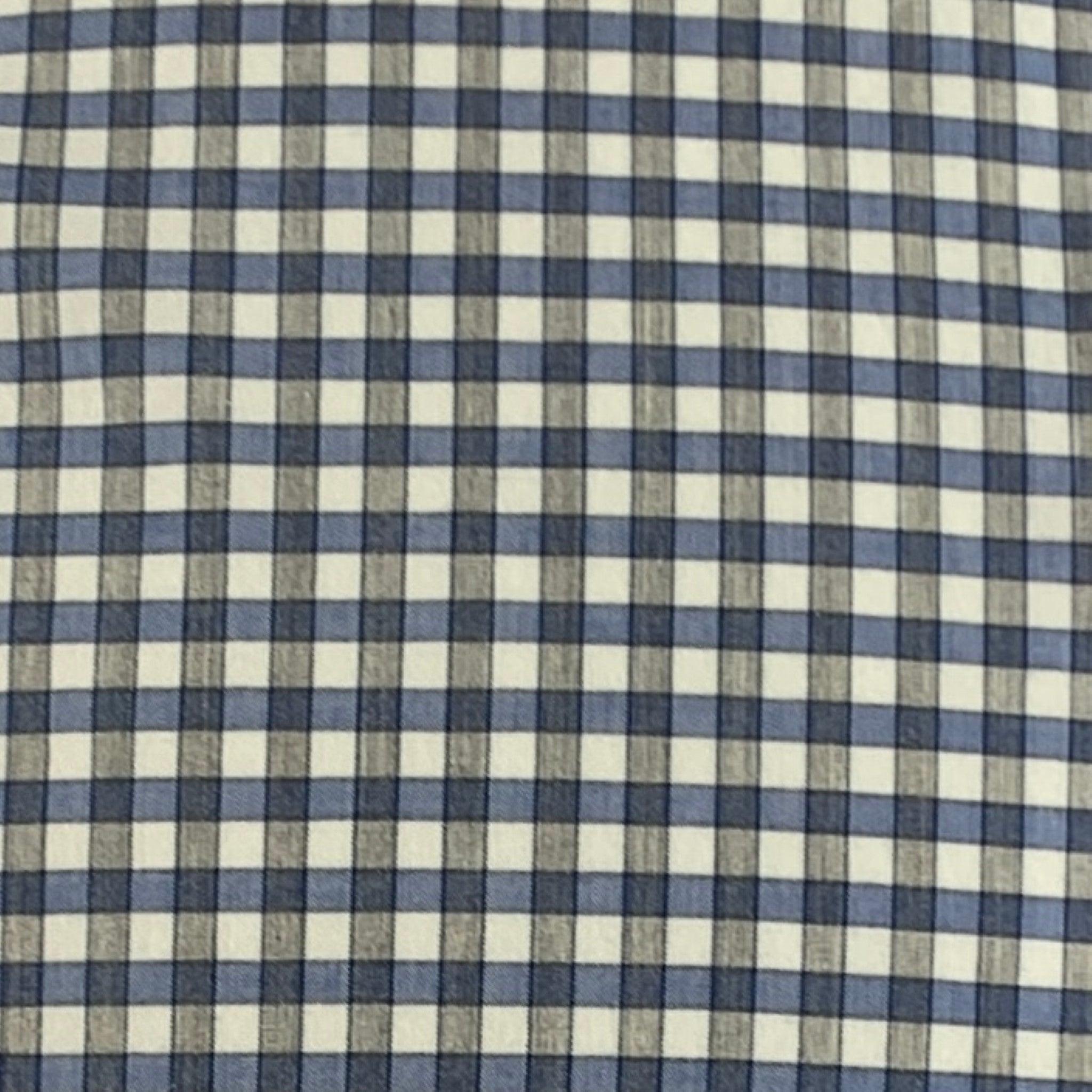 PAUL SMITH Size M Blue White Gingham Cotton Long Sleeve Shirt For Sale 1