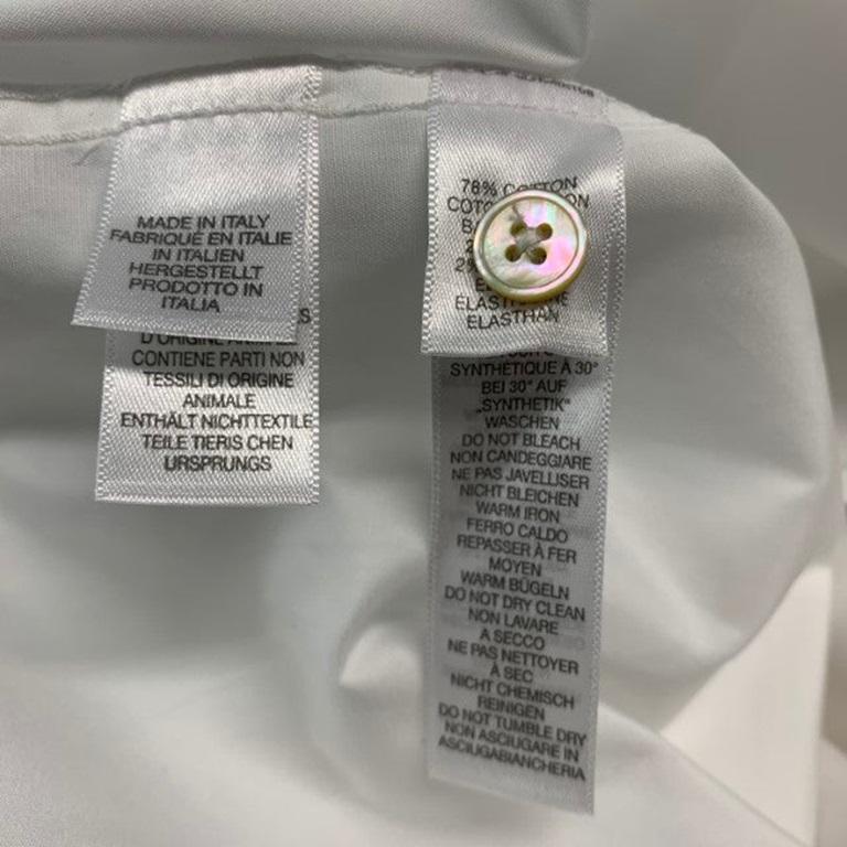 PAUL SMITH Size M White Cotton Blend Long Sleeve Shirt For Sale 1
