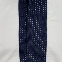 PAUL SMITH Size M White Navy Cotton Contrast Trim Long Sleeve Shirt