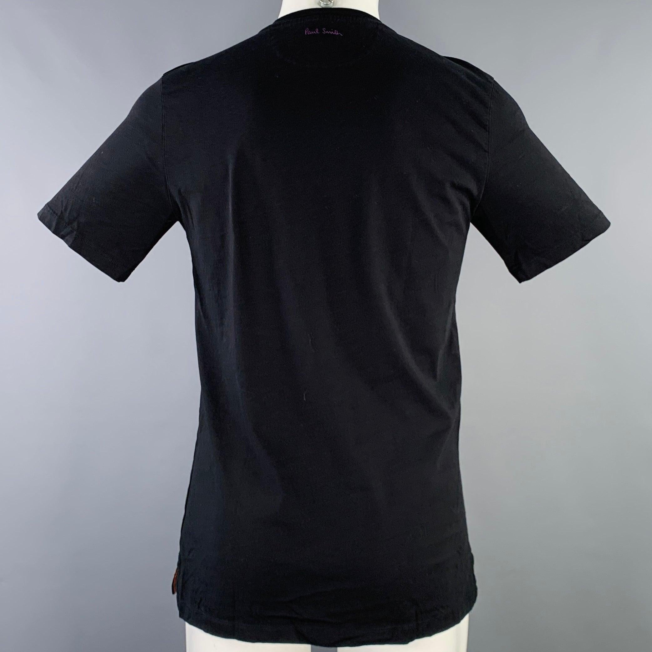 PAUL SMITH Camiseta de manga corta de algodón con estampado morado negro talla S en Bueno estado para la venta en San Francisco, CA