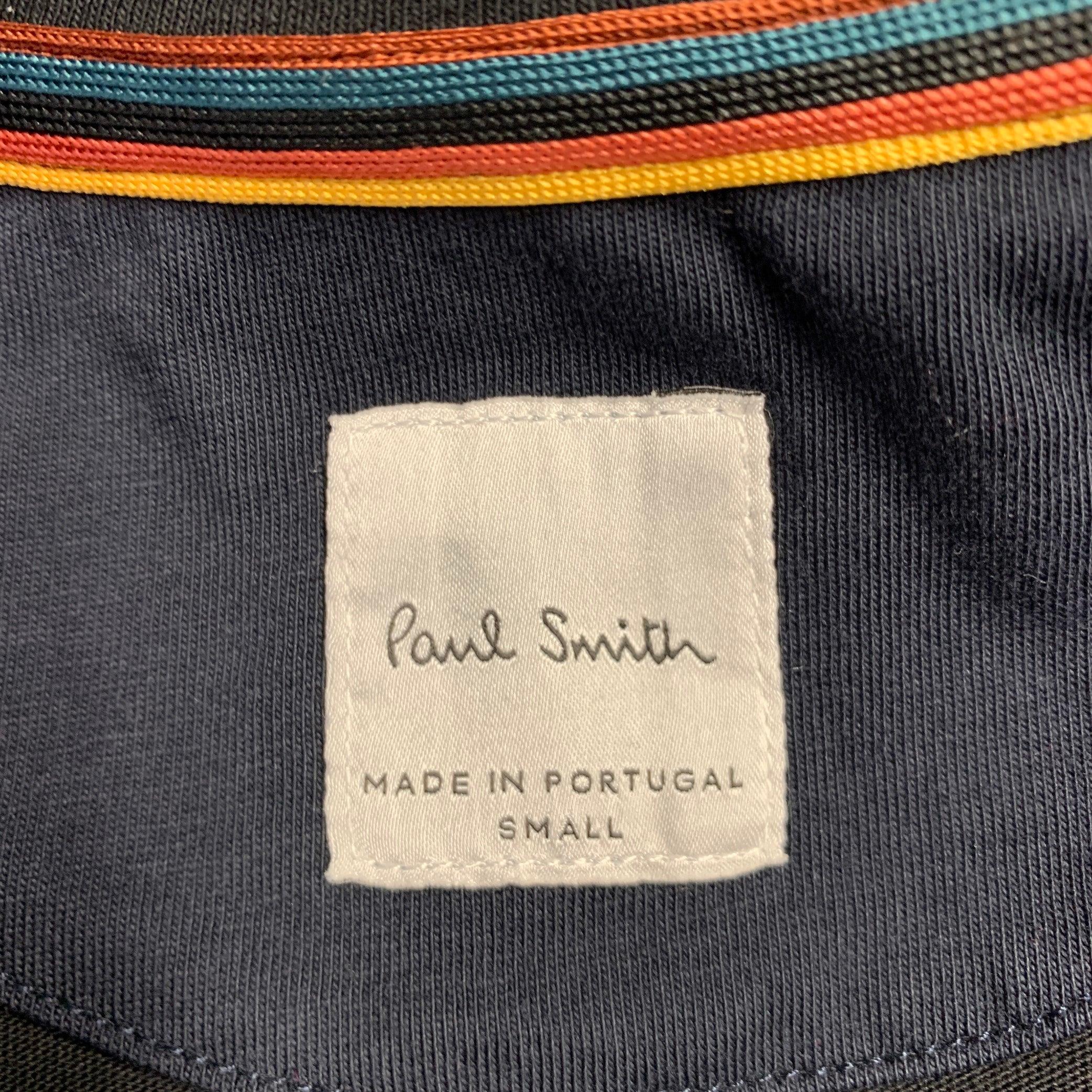 PAUL SMITH Camiseta de manga corta de algodón con estampado morado negro talla S en venta 1