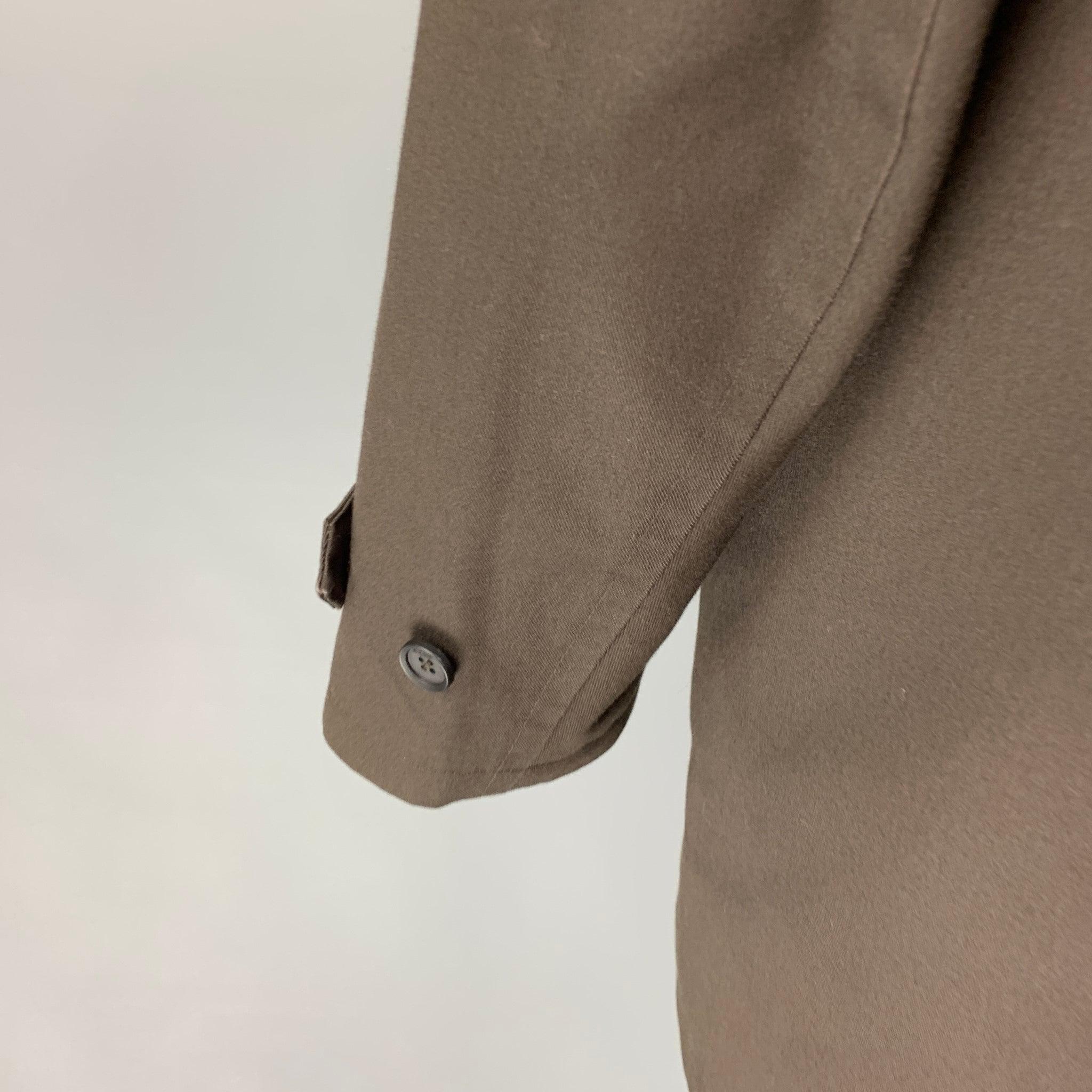 PAUL SMITH Size XXL Brown Polyster Cotton Detachable Lining Coat For Sale 1