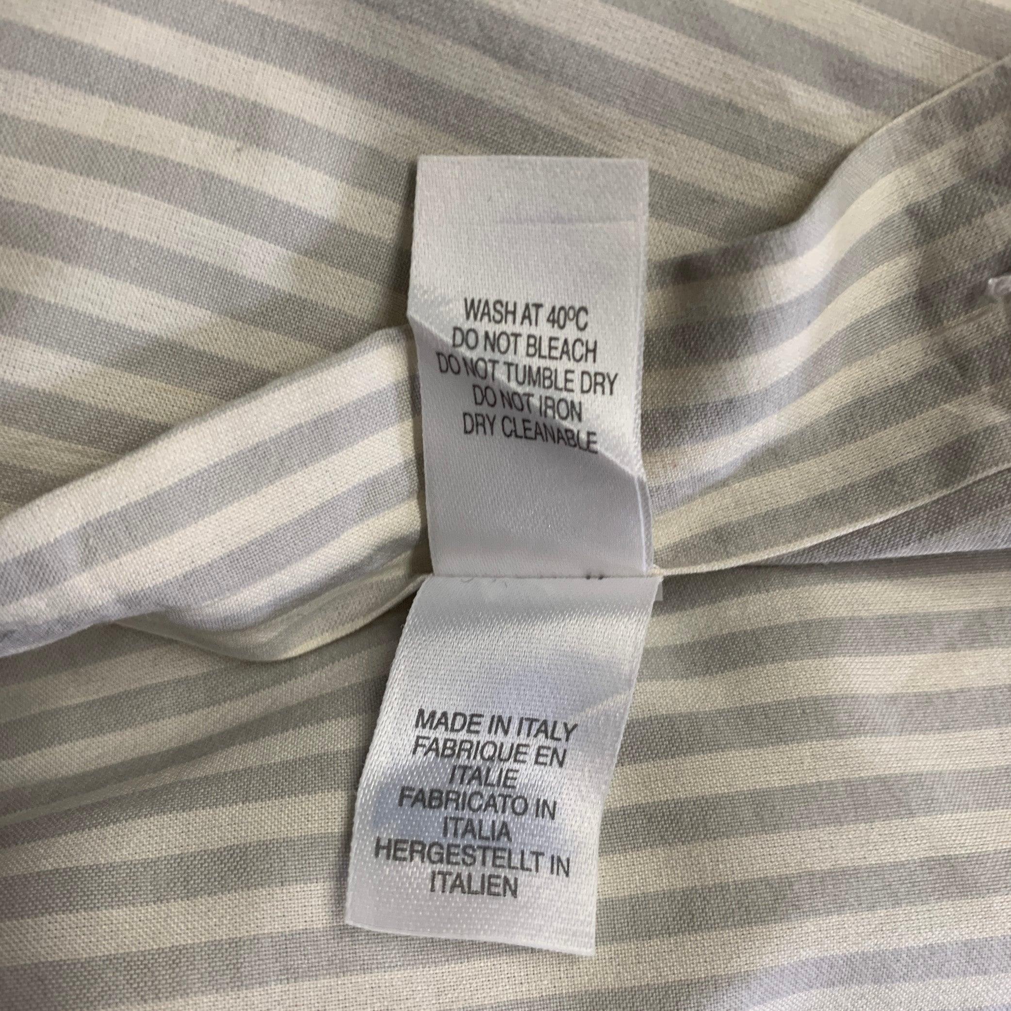 PAUL SMITH - Chemise à manches longues boutonnée en coton à rayures grises et beiges, taille XXL en vente 2