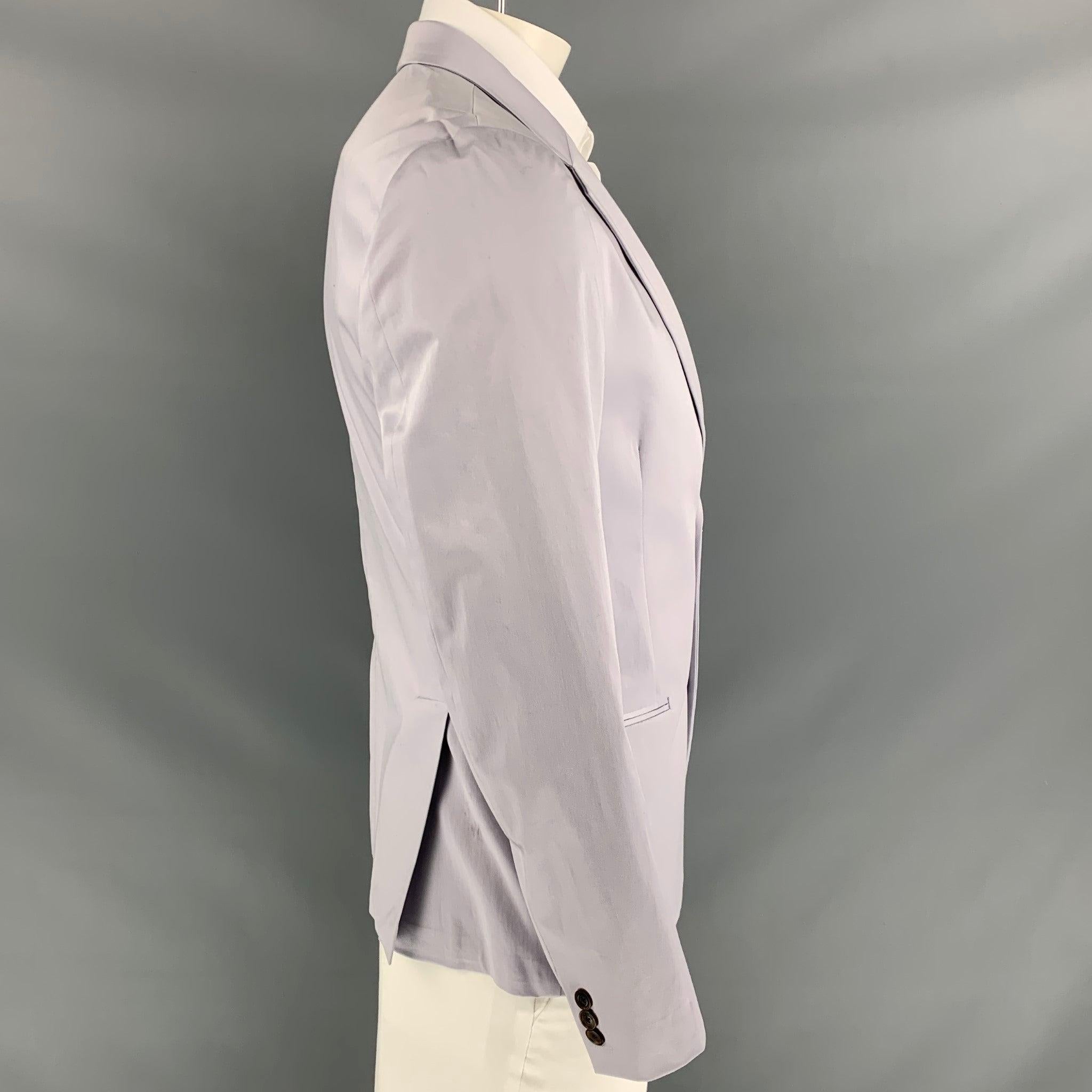 PAUL SMITH Soho Fit Size 44 Regular Lilac Cotton Notch Lapel Sport Coat In Good Condition For Sale In San Francisco, CA