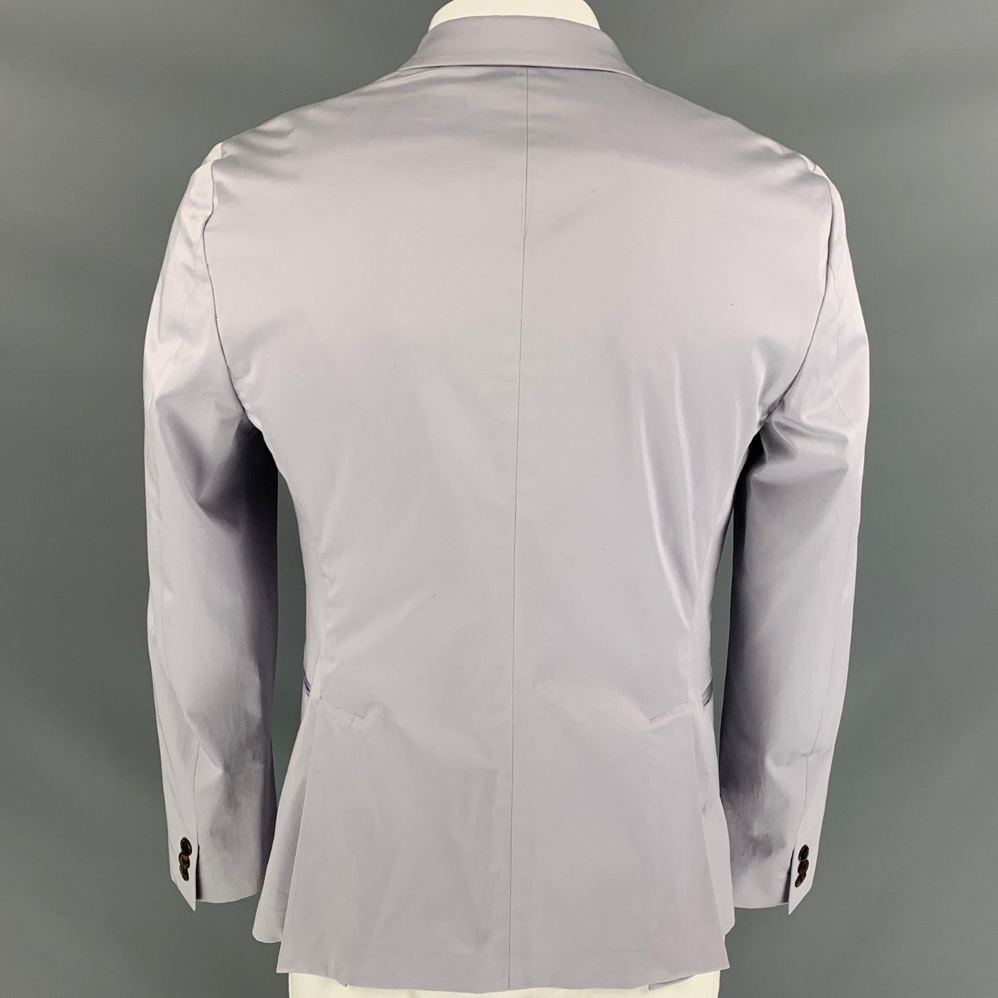 Men's PAUL SMITH Soho Fit Size 44 Regular Lilac Cotton Notch Lapel Sport Coat For Sale