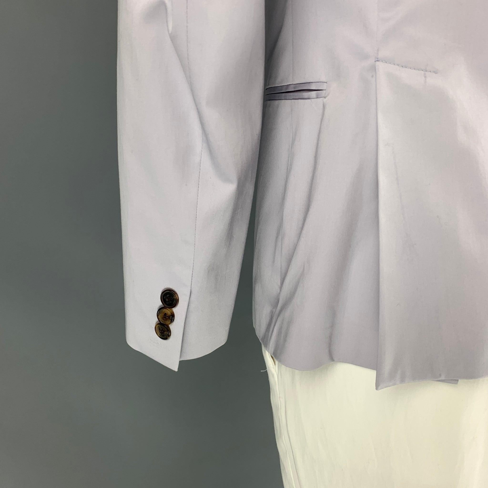 PAUL SMITH Soho Fit Size 44 Regular Lilac Cotton Notch Lapel Sport Coat For Sale 1