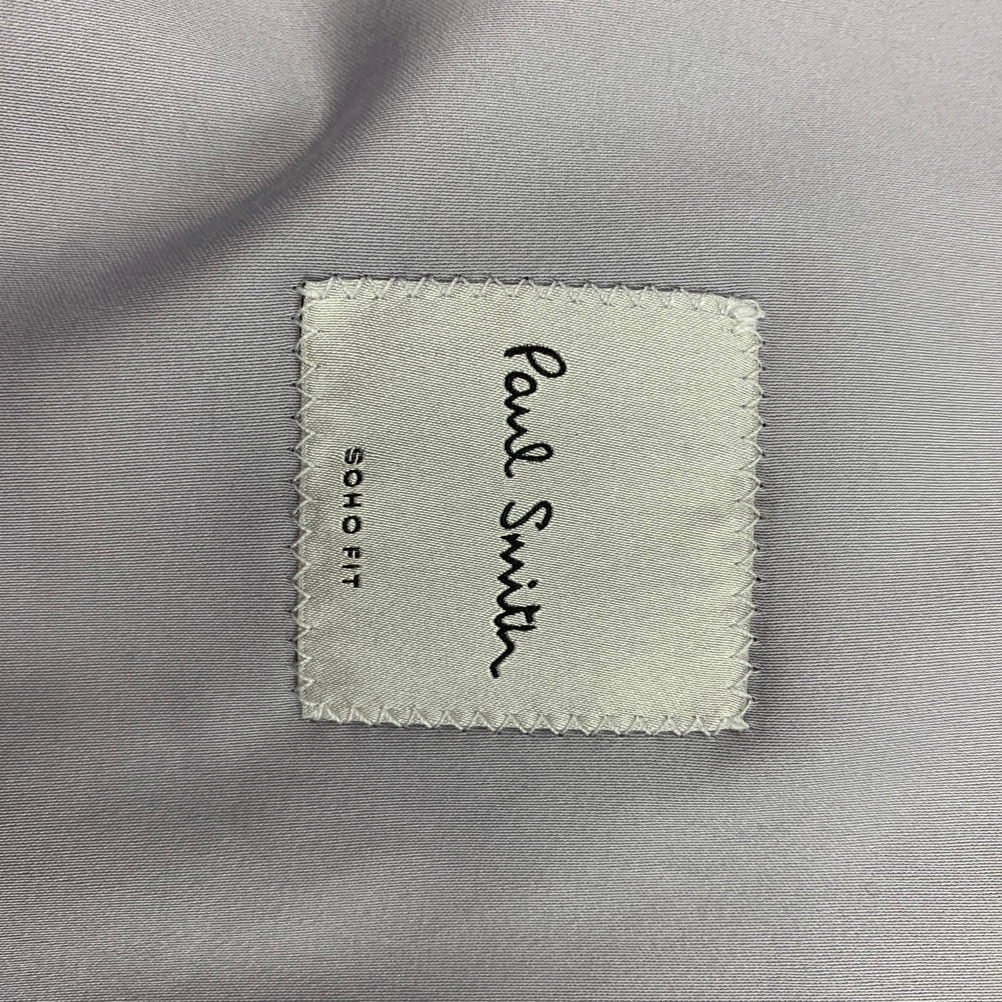 PAUL SMITH Soho Fit Size 44 Regular Lilac Cotton Notch Lapel Sport Coat For Sale 4
