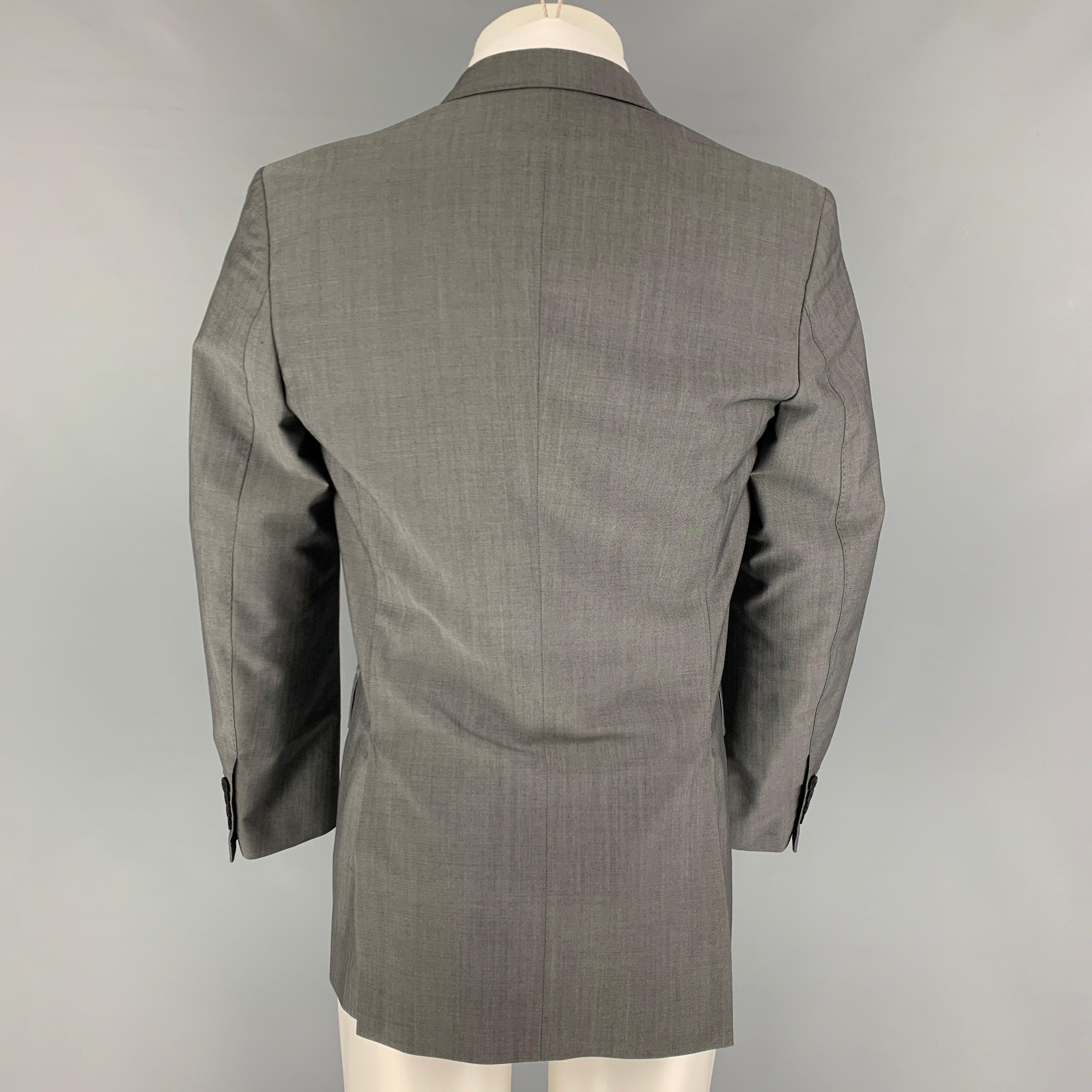 PAUL SMITH The Byard Size 36 Grey Wool Mohair Notch Lapel Sport Coat In Good Condition In San Francisco, CA