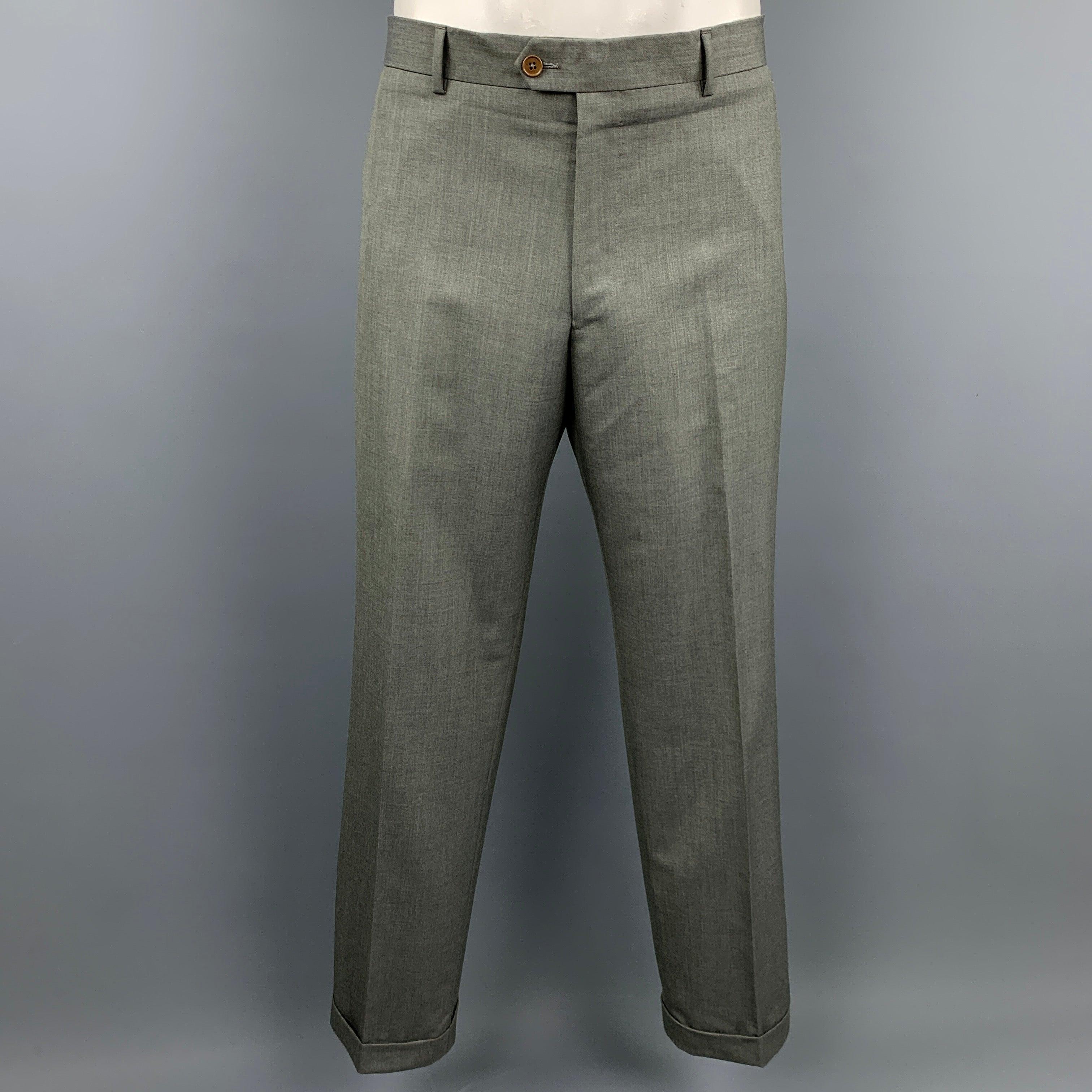 PAUL SMITH The Byard Taille 44 Regular Grey Wool Notch Lapel Suit en vente 1