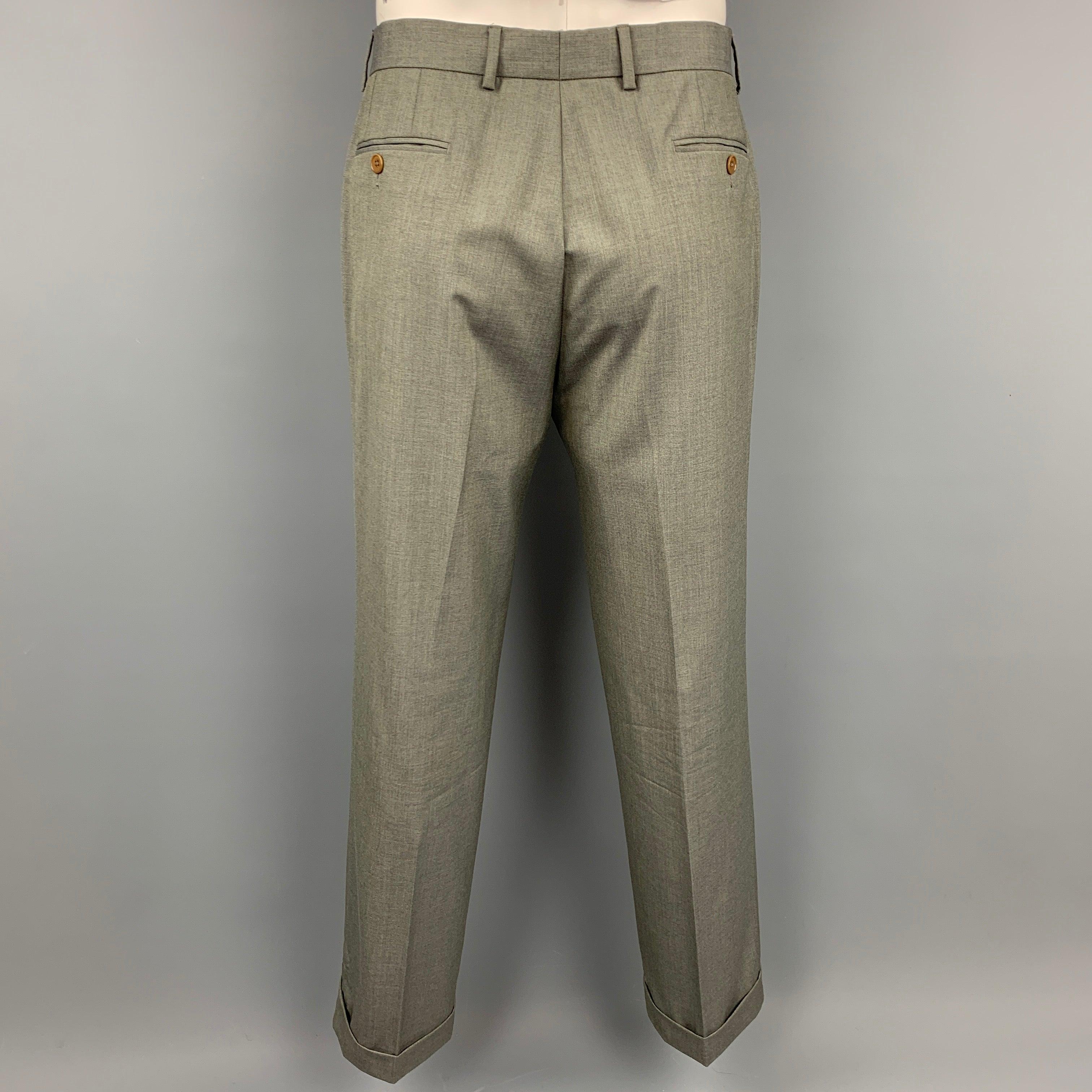 PAUL SMITH The Byard Taille 44 Regular Grey Wool Notch Lapel Suit en vente 2