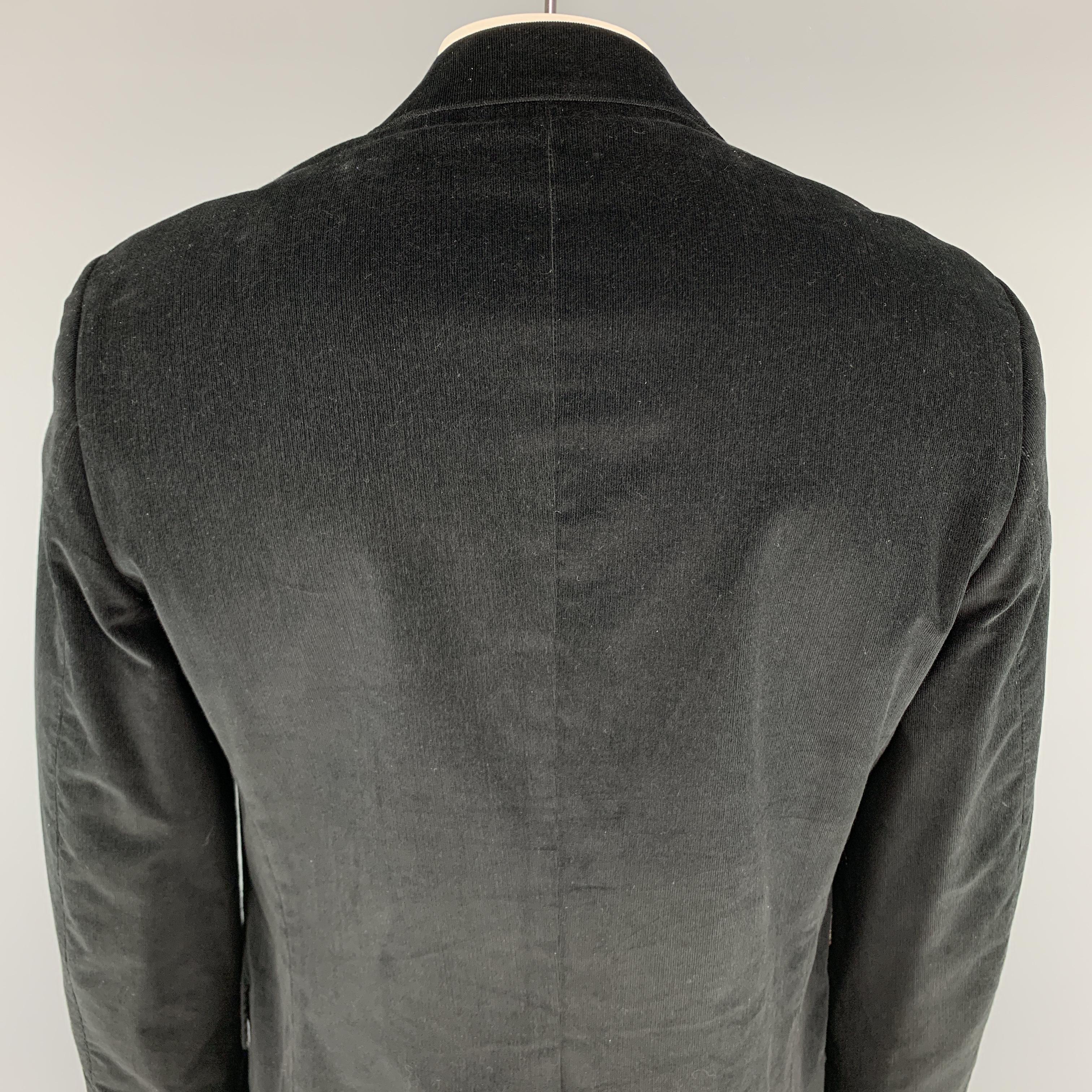 PAUL SMITH The Westbourne Size 44 Black Corduroy Notch Lapel Sport Coat In Excellent Condition In San Francisco, CA
