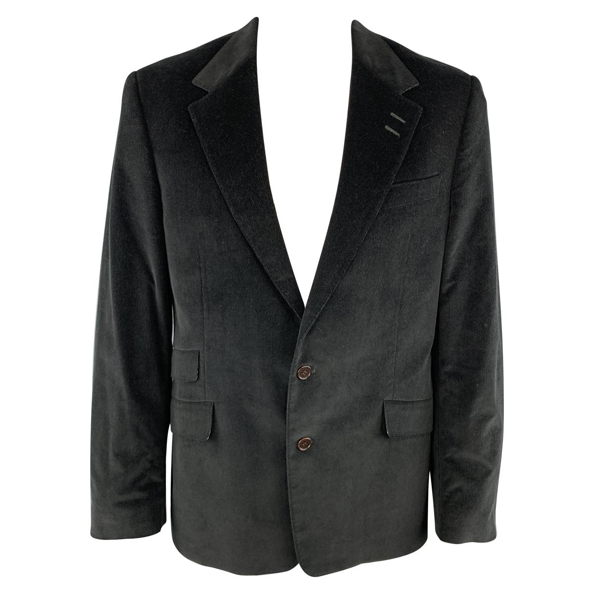 PAUL SMITH The Westbourne Size 44 Black Needlecord Notch Lapel Sport Coat  at 1stDibs