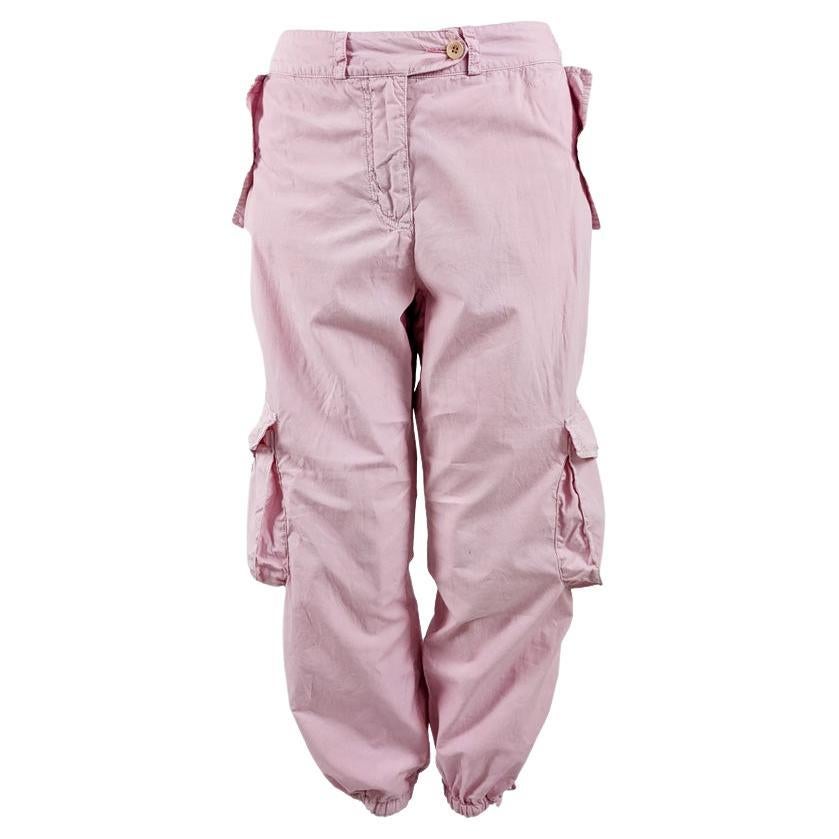 Paul Smith Vintage y2k Pastel Pink Cargo Parachute Pants, 2000s