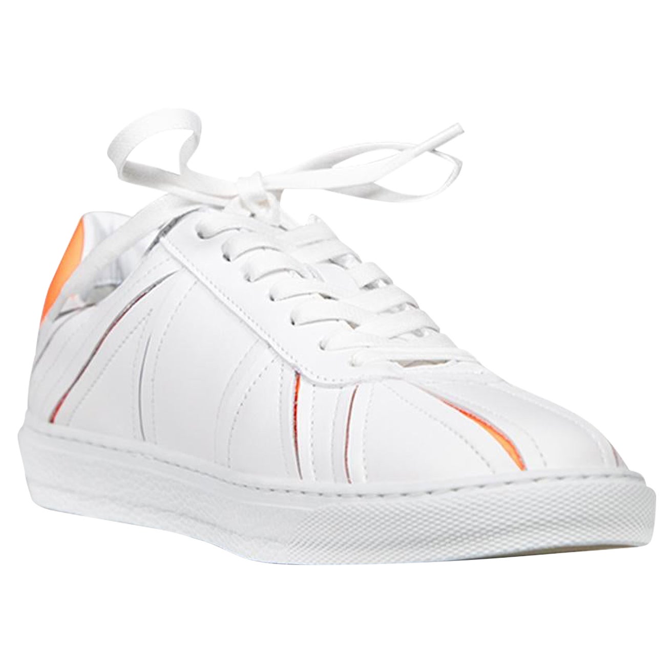 Baskets Levon Paul Smith en cuir blanc, taille IT 37 en vente