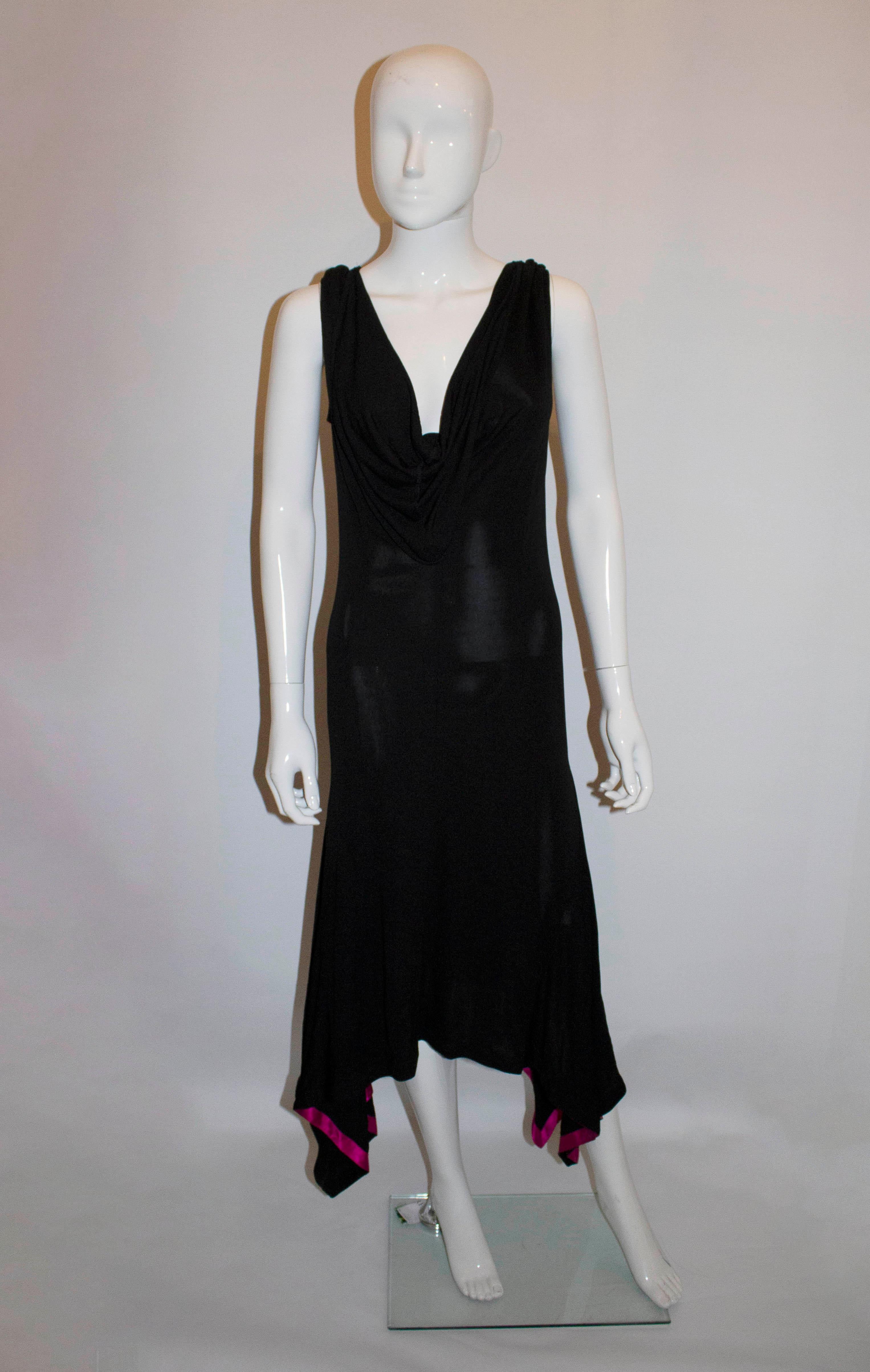 Paul Smith Women Black and Pink Evening Gown In Good Condition For Sale In London, GB