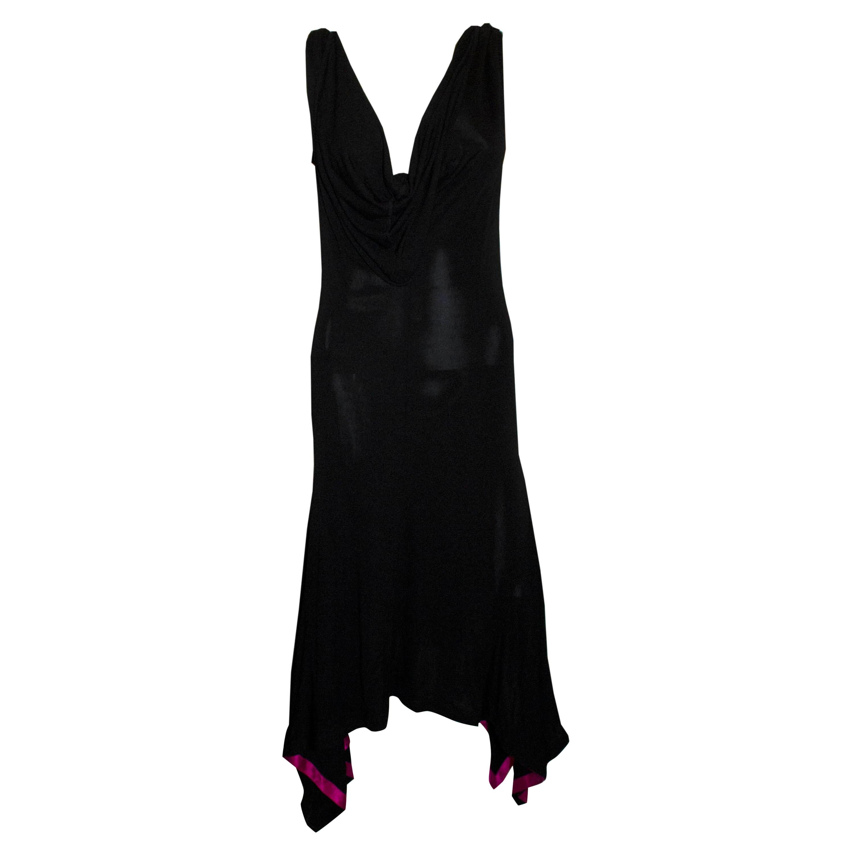 Paul Smith Women Black and Pink Evening Gown For Sale