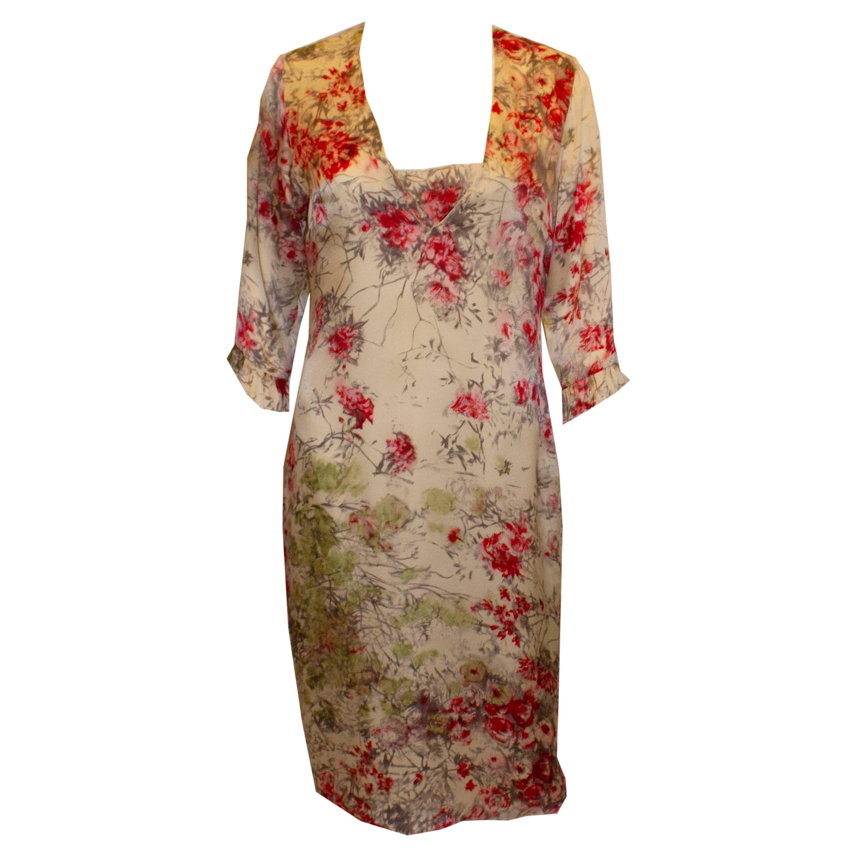 Paul Smith Women Silk Floral Dress For Sale at 1stDibs