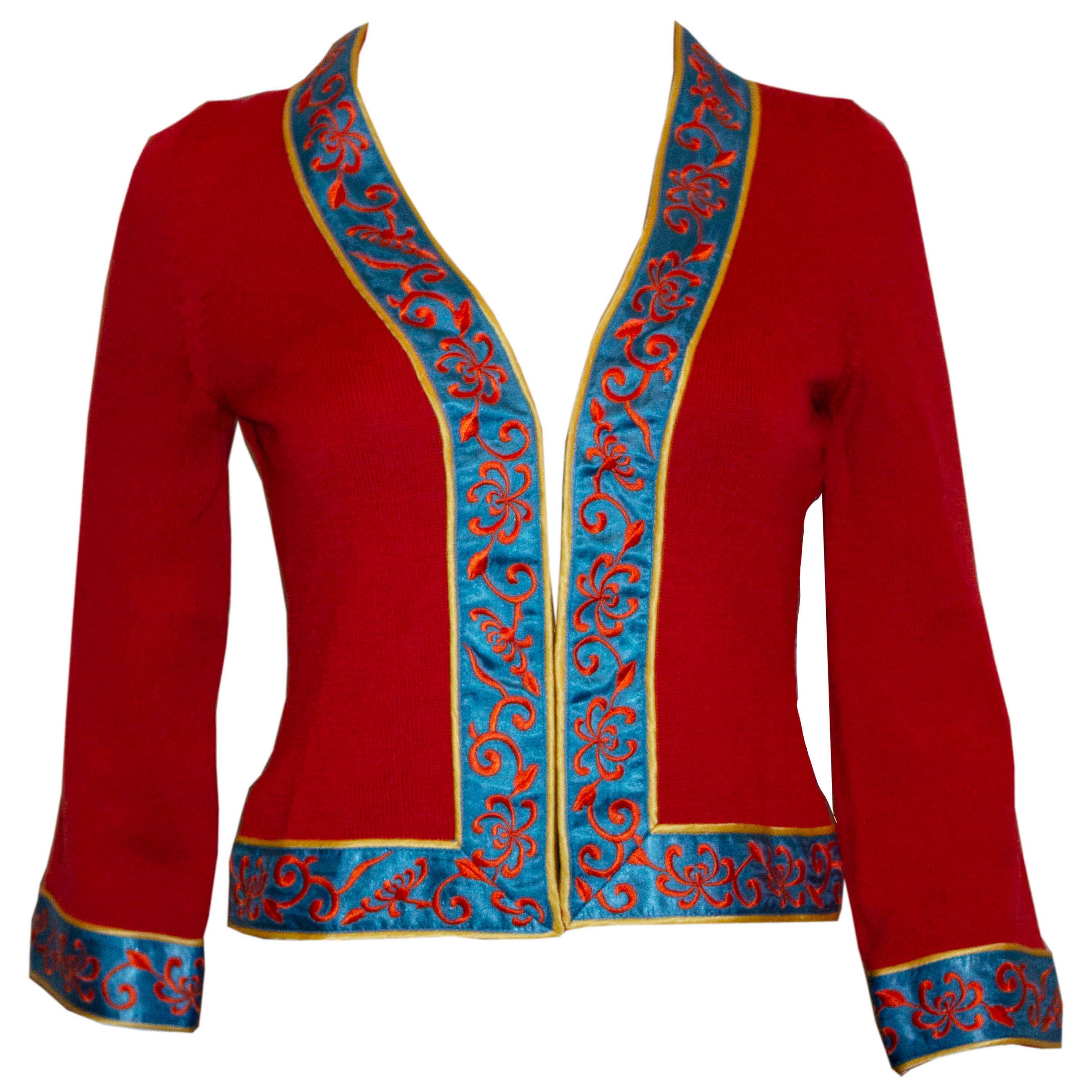 Paul Smith Women Wool Cardigan with Silk Trim For Sale at 1stDibs