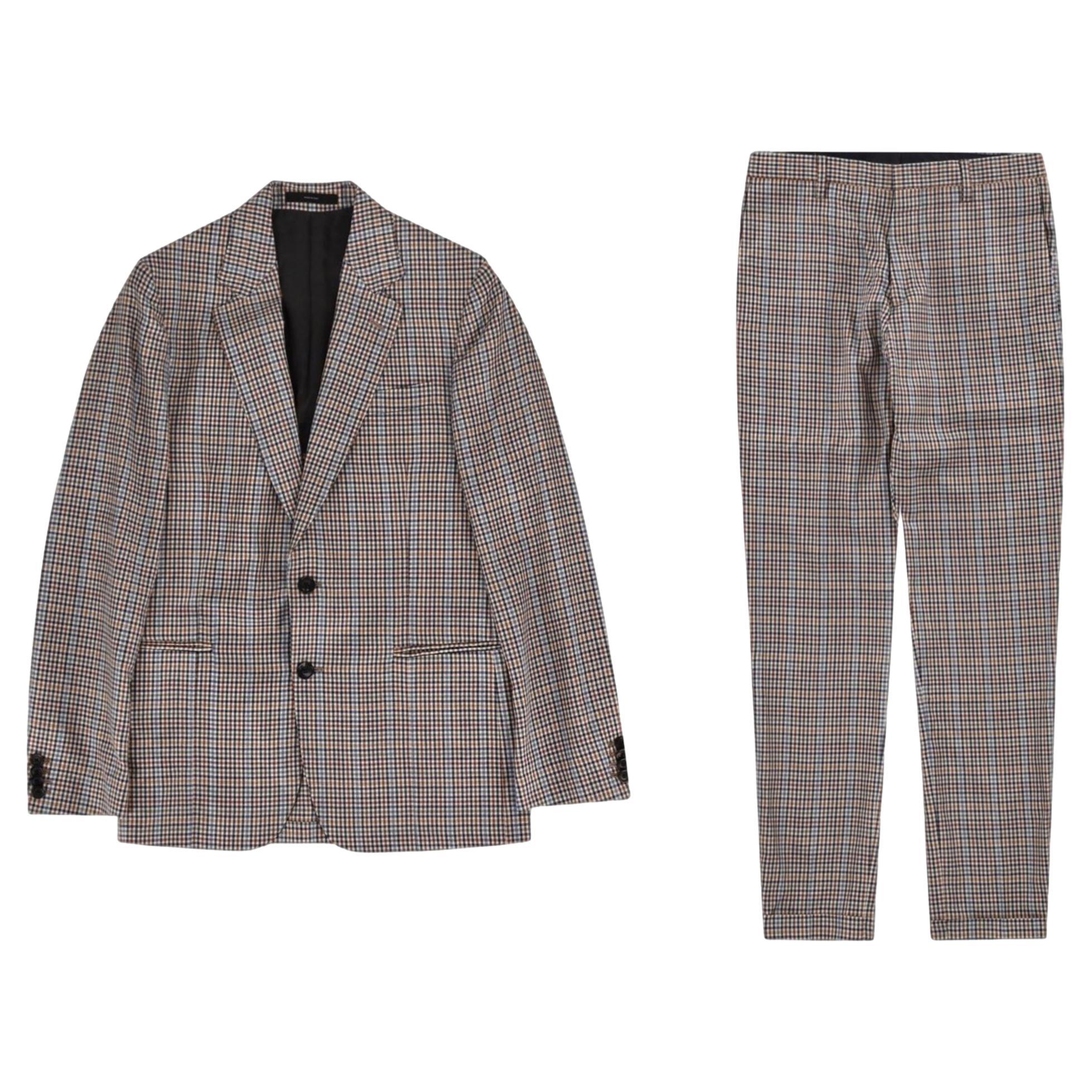 Paul Smith Wool & Silk Blend Checked Suit en venta
