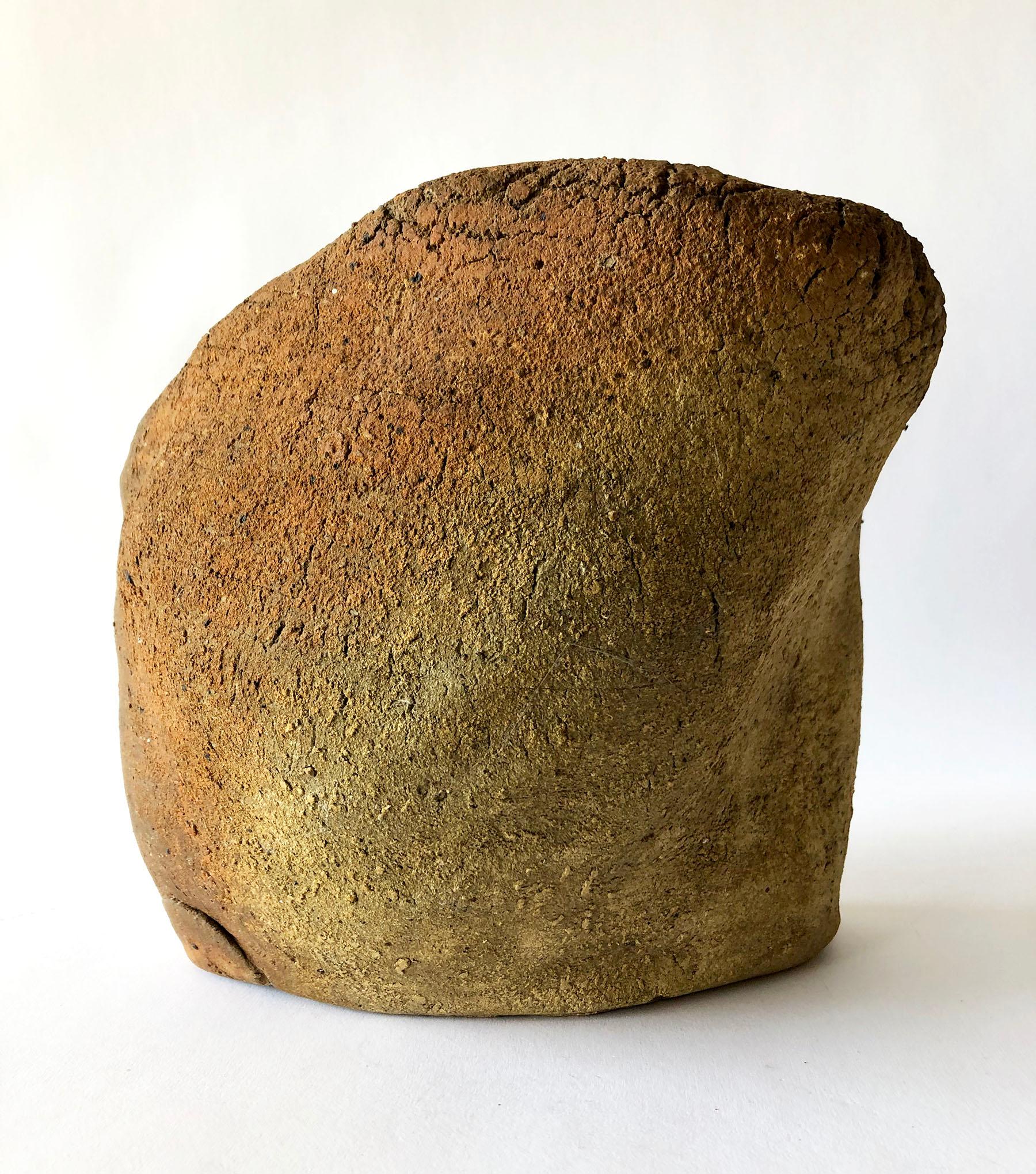 Phil Cornelius Charcoal Fire Stoneware California Studio Vase Vessel For Sale 1
