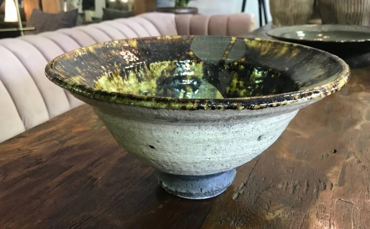 Paul Soldner Large Raku Fired Ceramic Pottery Bowl 4
