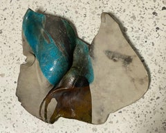 Paul Soldner Large Mid-Century Pottery Raku Slab Charger Wall Relief Sculpture