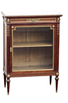 Paul Sormani A Louis XVI Style Ormolu-Mounted Mahogany Vitrine-Cabinet