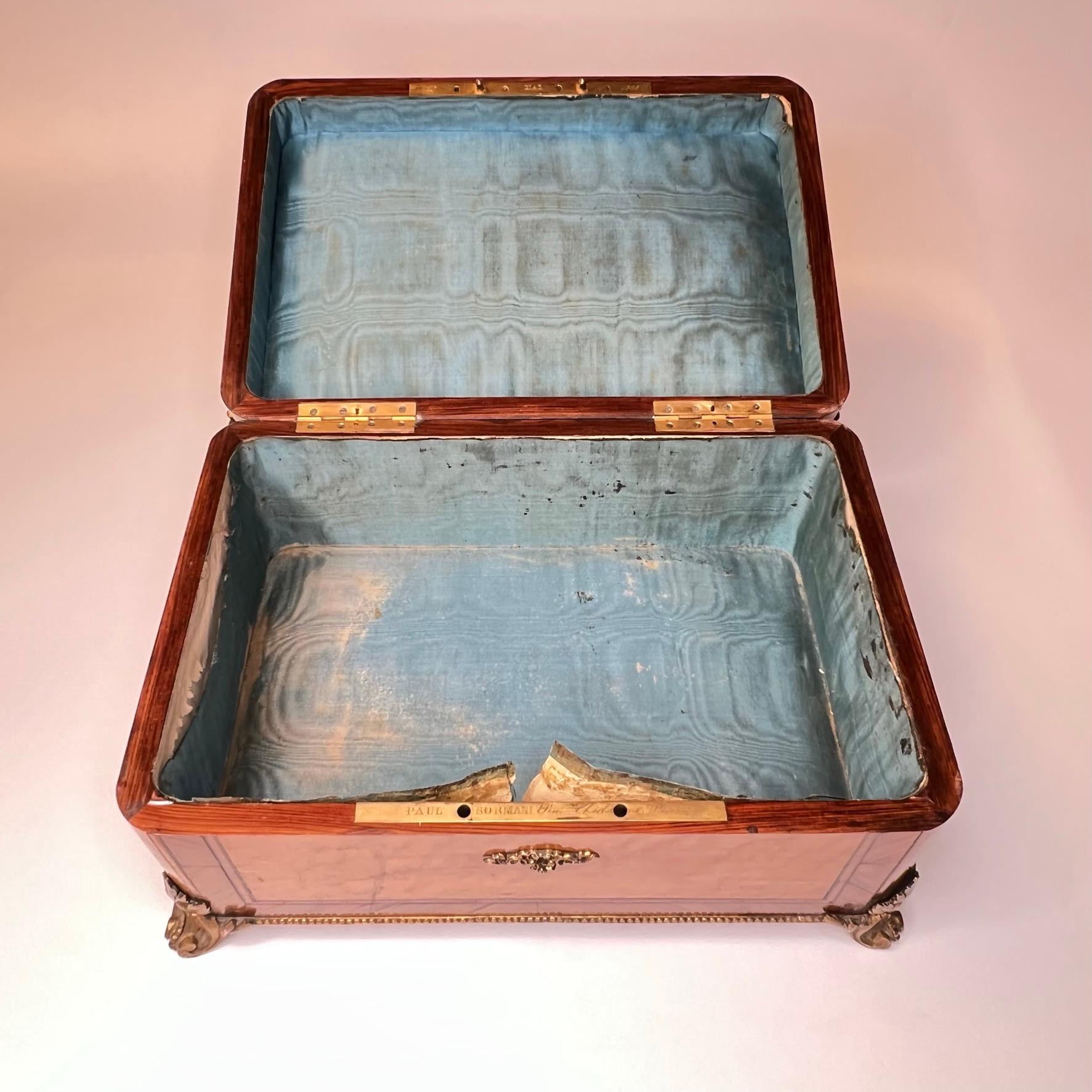 Paul Sormani Fruitwood Box Dedicated to Marie, Dated 1868 For Sale 5