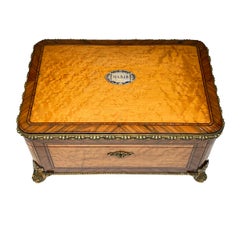 Scatola in legno di Paul Sormani dedicata a Marie, datata 1868