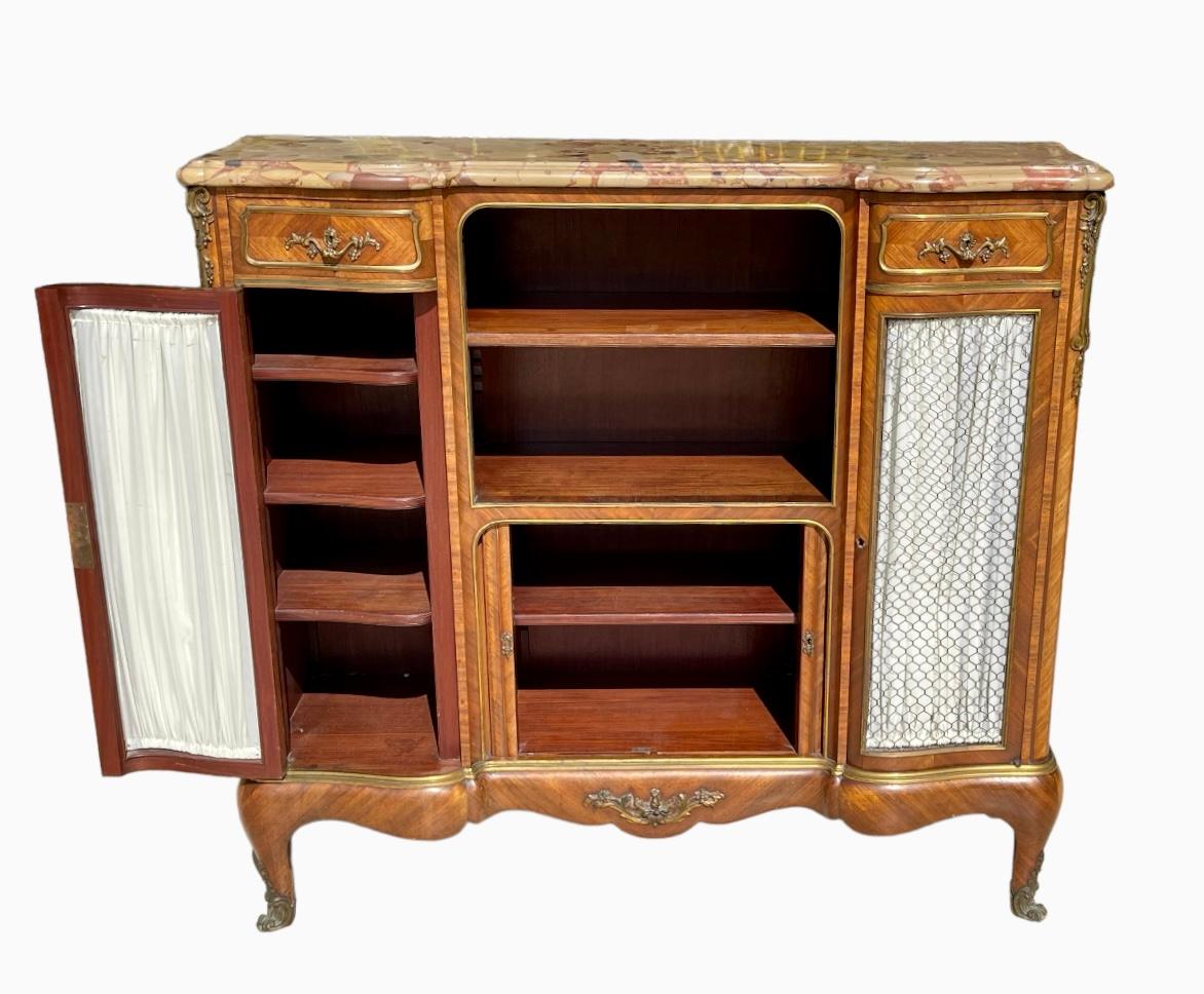 Wood Paul Sormani - Louis XV Style Marquetry Support Cabinet For Sale