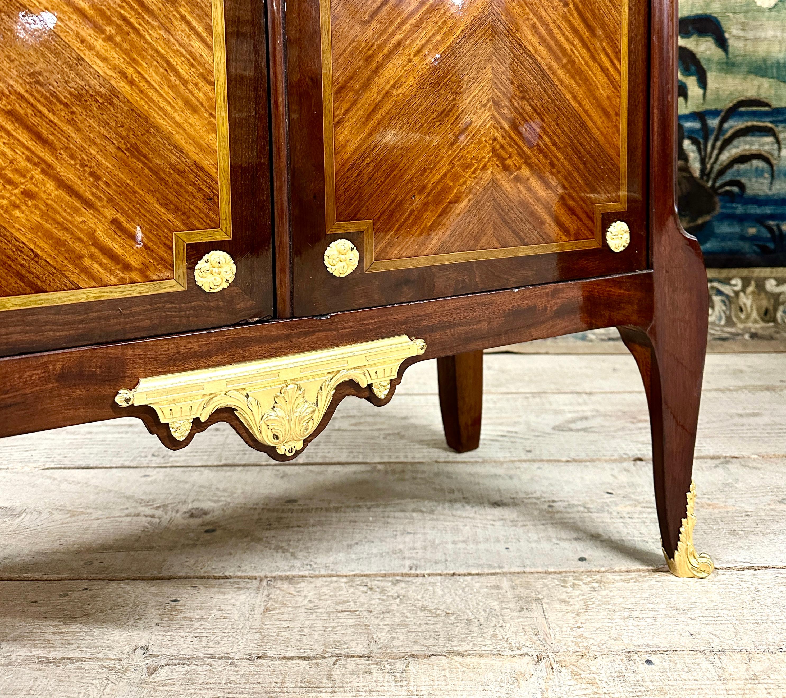 Paul Sormani - Marquetry cabinet, Gilt Bronze From Napoleon III Period, signed For Sale 5
