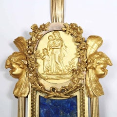 Paul Sormani Ormolu Wall Clock in Lapis Lazuli and Gold
