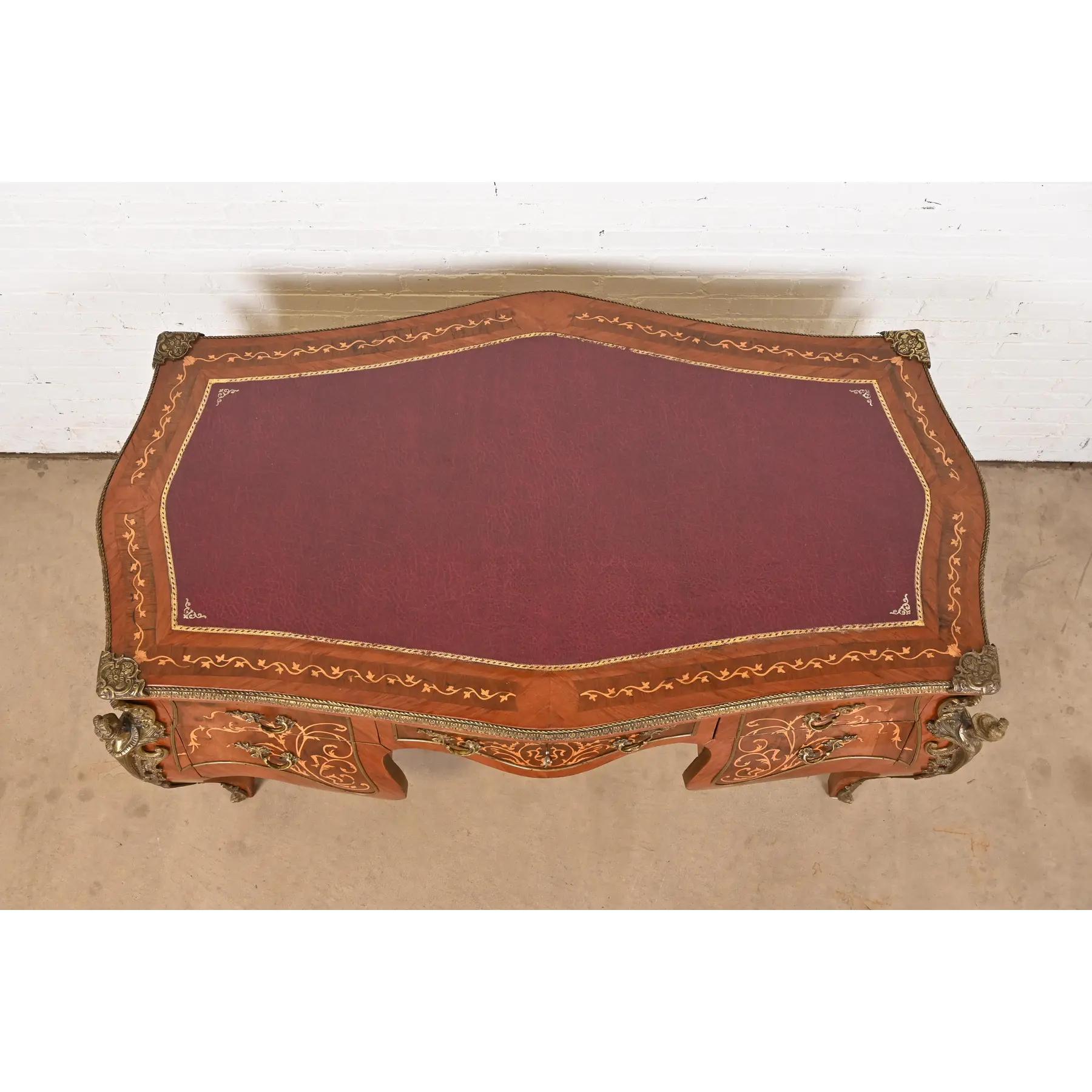 Paul Sormani Stil Antike Französisch Louis XV Kingwood Executive Desk im Angebot 4