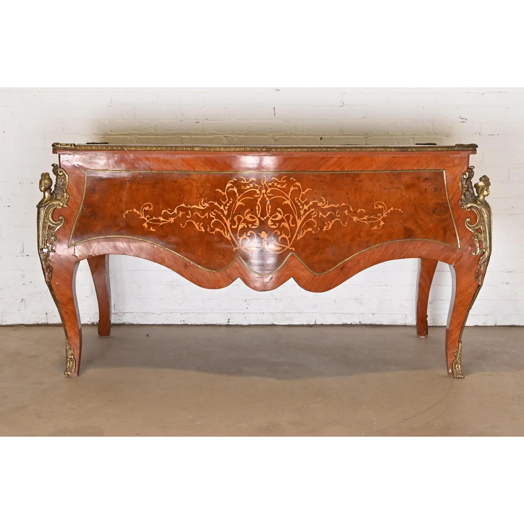 Paul Sormani Stil Antike Französisch Louis XV Kingwood Executive Desk im Angebot 6
