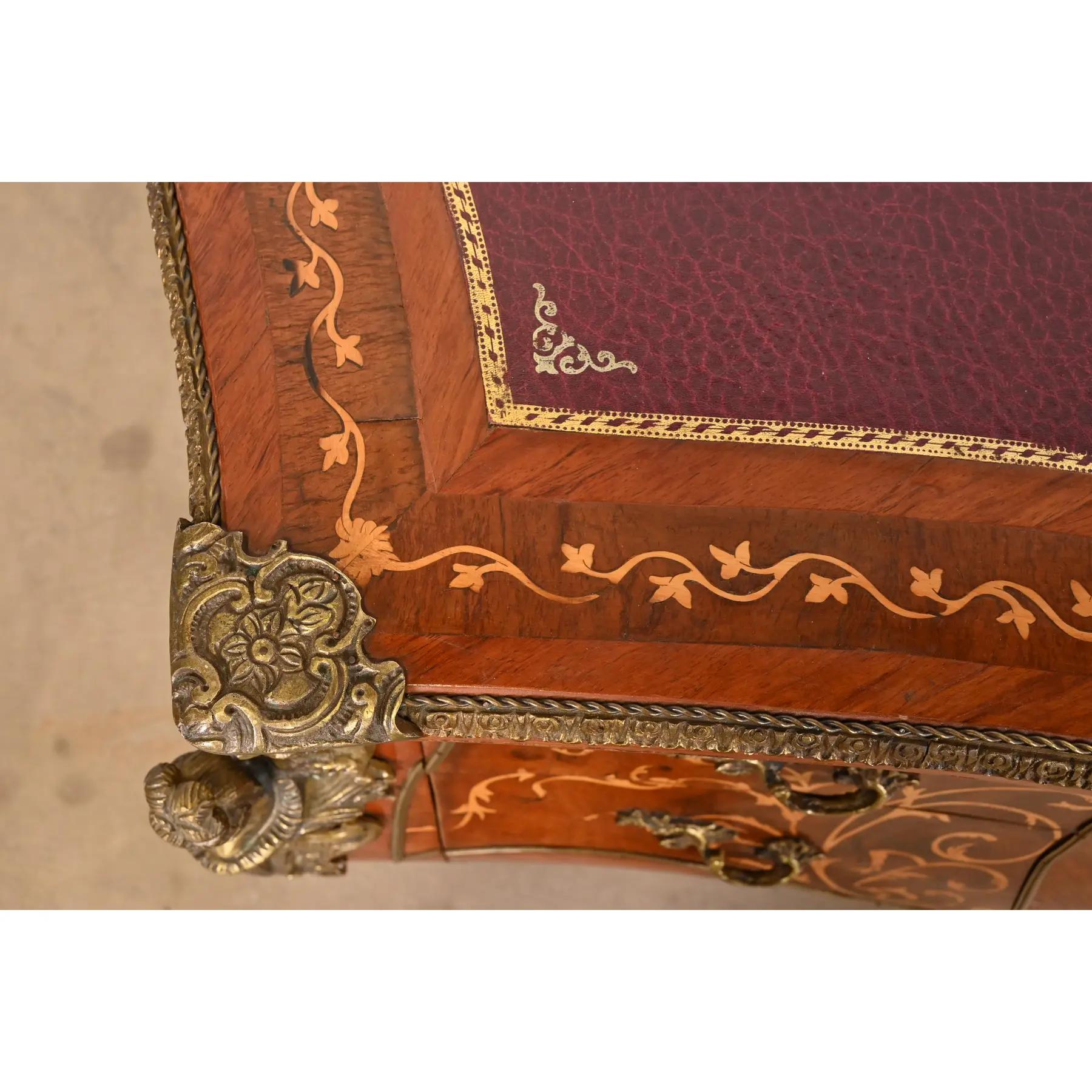Paul Sormani Stil Antike Französisch Louis XV Kingwood Executive Desk im Angebot 1