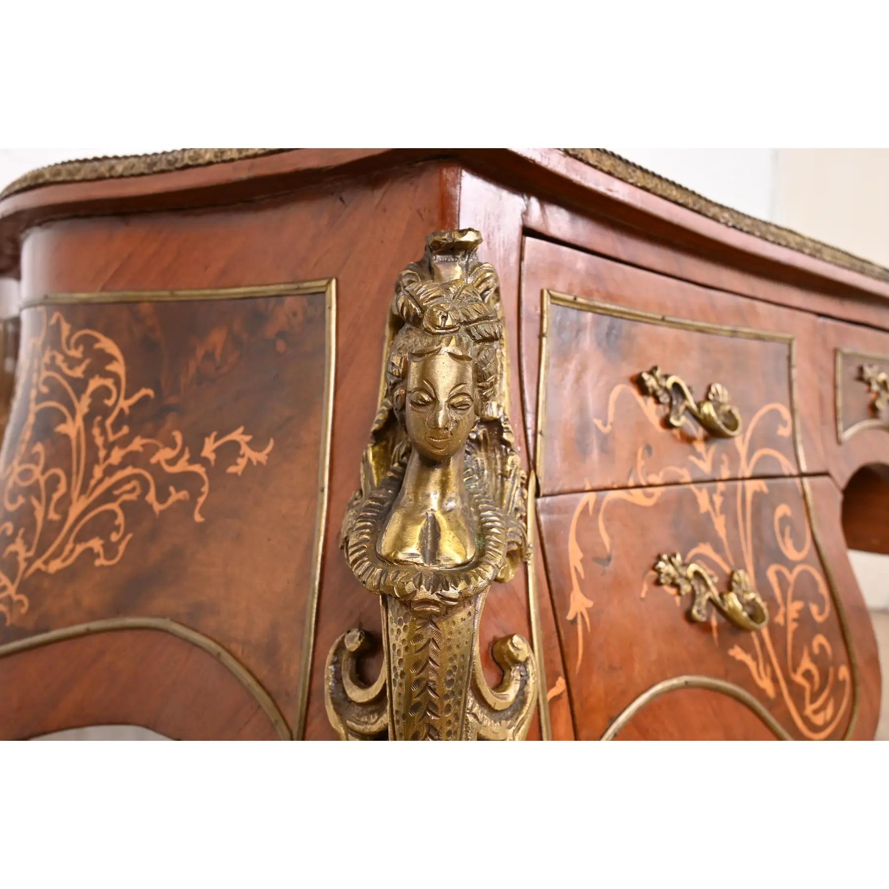 Paul Sormani Stil Antike Französisch Louis XV Kingwood Executive Desk im Angebot 2
