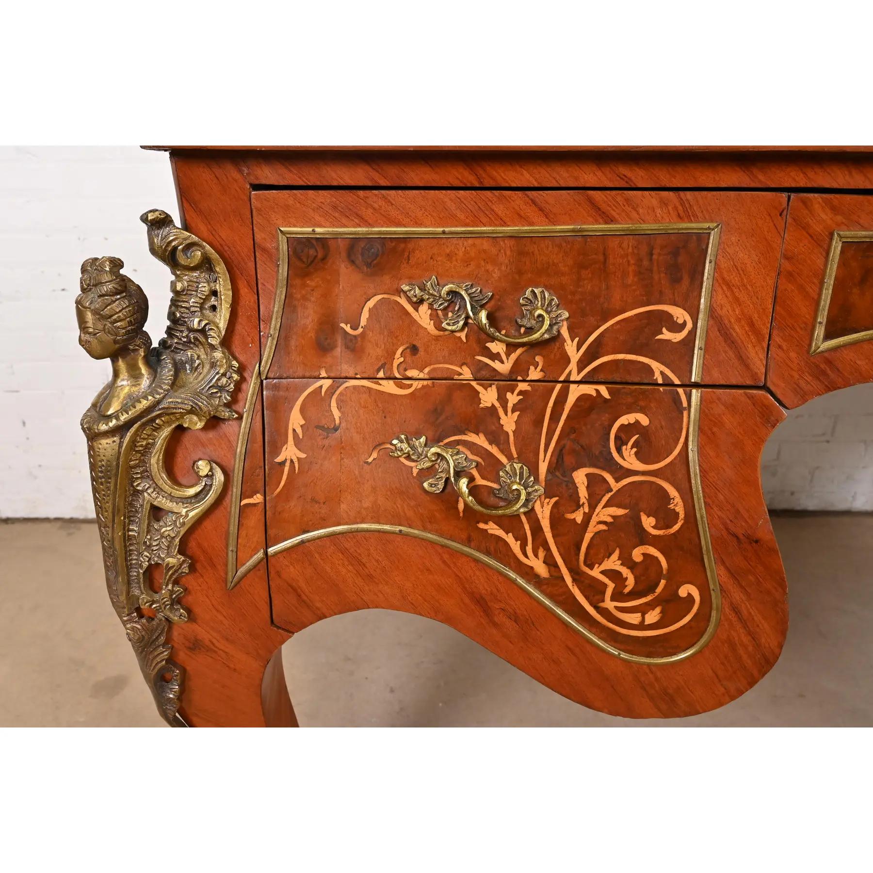 Paul Sormani Stil Antike Französisch Louis XV Kingwood Executive Desk im Angebot 3
