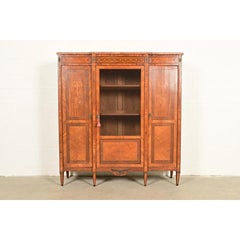 Paul Sormani Style Antique French Regency Louis XVI Kingwood Armoire or Bookcase