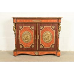 Serveur de buffet français de style Napoléon III en acajou et bois de roi Paul Sormani