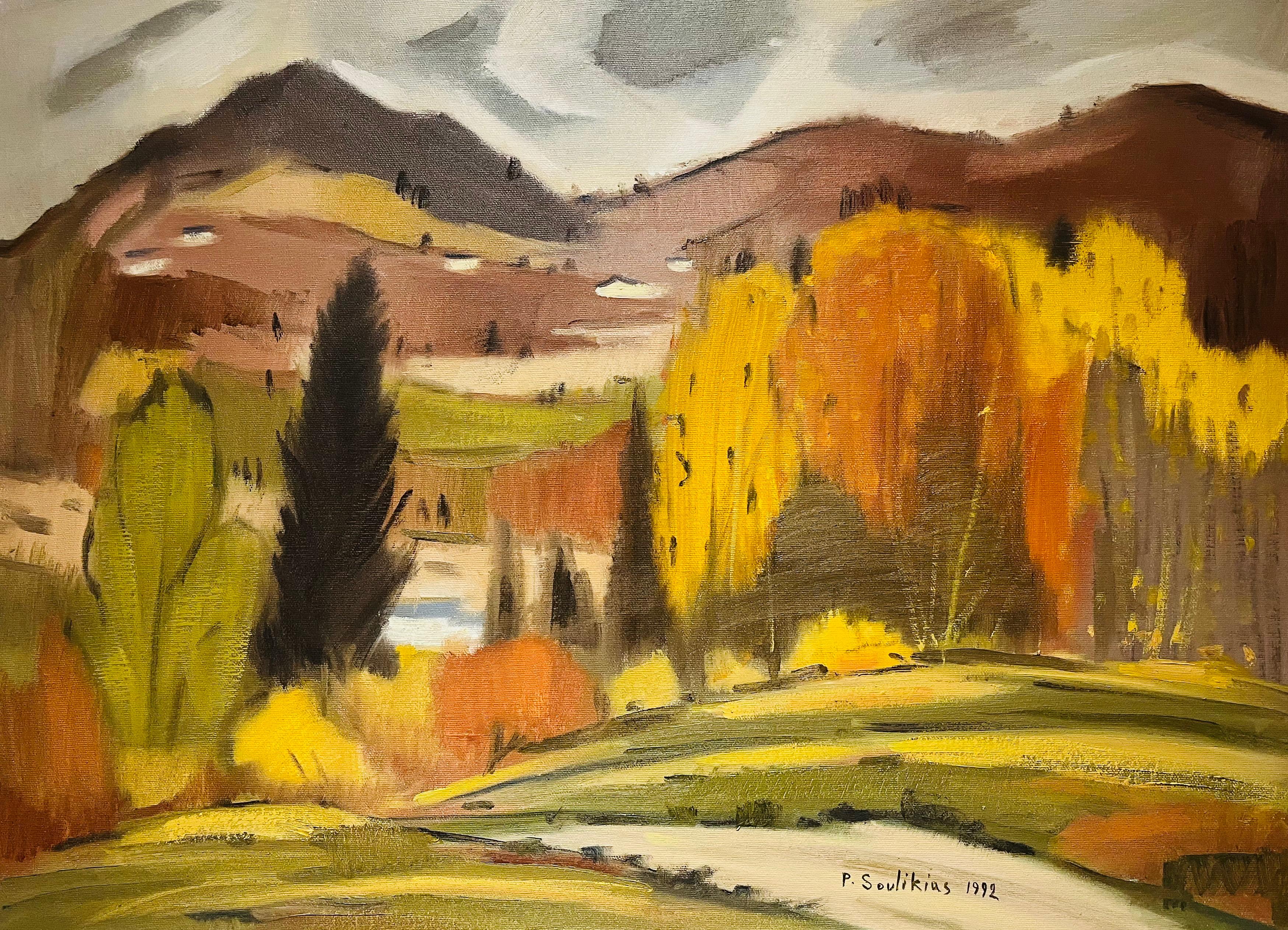 Paul Soulikias Landscape Painting - Fall landscape, Quebec
