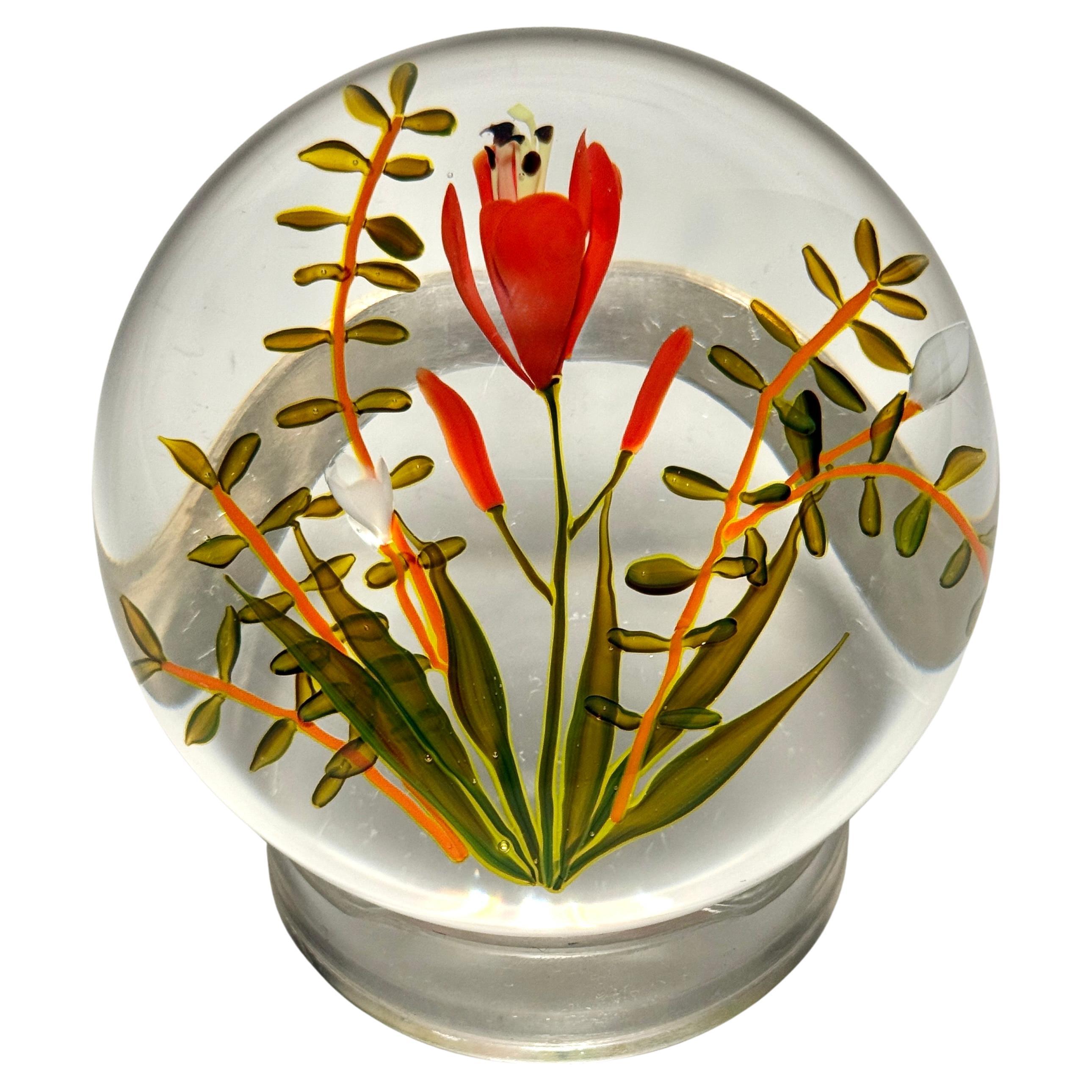 Paul Stankard “Daylily” Paperweight, 1977