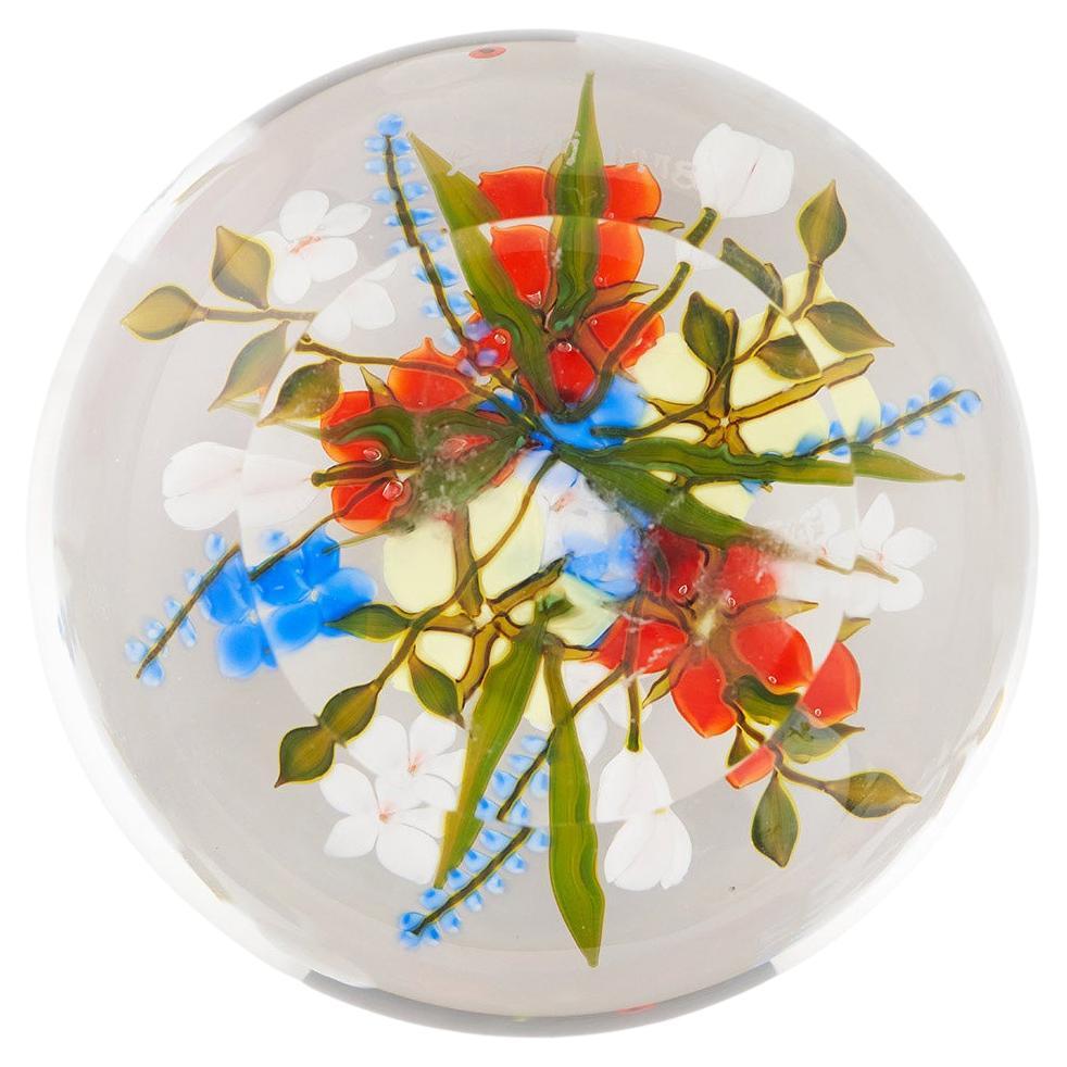  Paul Stankard First Bouquet Paperweight 1978 For Sale