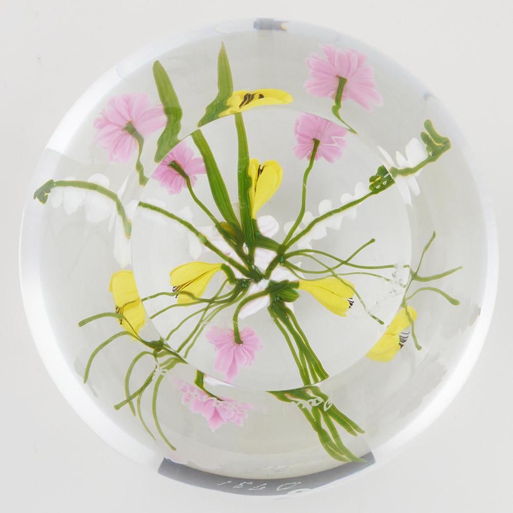20th Century  Paul Stankard Paperweight Spring Bouquet 1980 For Sale