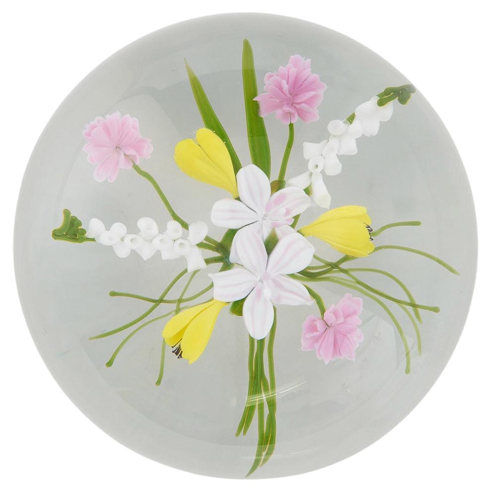  Paul Stankard Paperweight Spring Bouquet 1980 For Sale