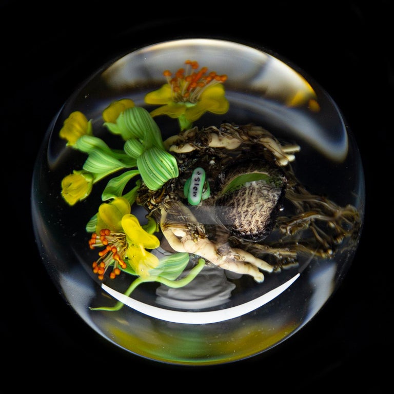 Paul Stankard Paul Stankard Glass Paperweight Fine Art Tulips