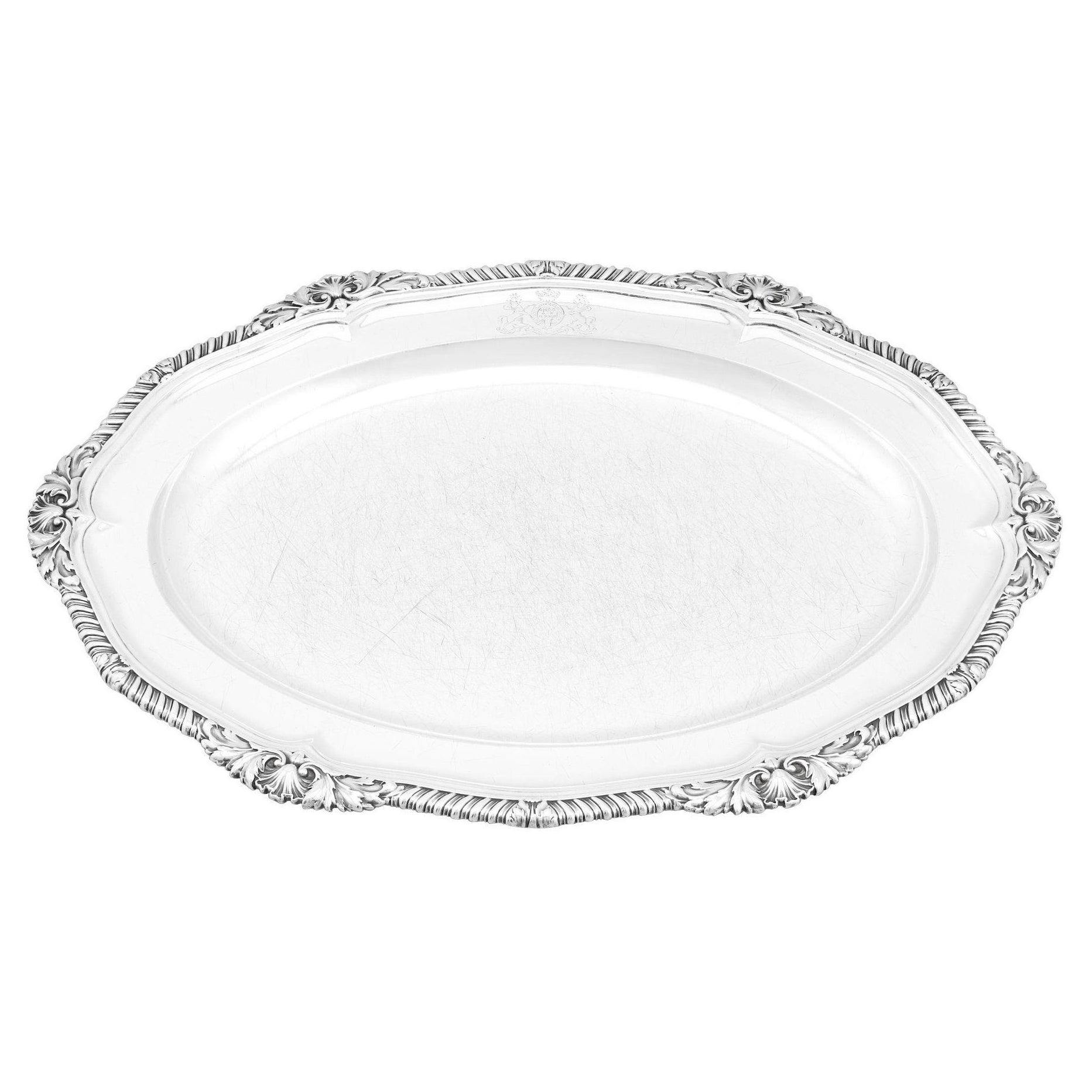 Paul Storr Antique 1825 Sterling Silver Platter