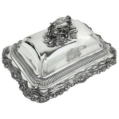 Paul Storr Antique Georgian George III Sterling Silver Entree Dish 1819-1820