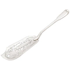 Paul Storr Antique Georgian 1811 Sterling Silver Fish Slice Server