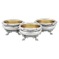 Paul Storr Antique Georgian Sterling Silver Salts