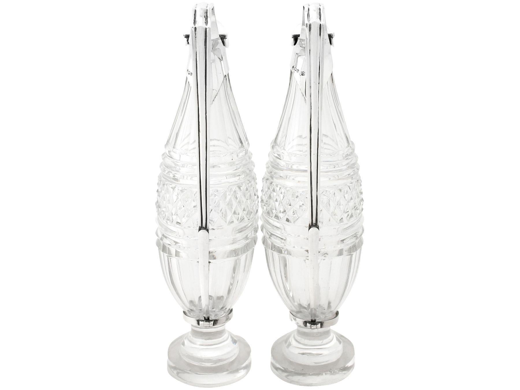 Paul Storr Sterling Silver and Cut Glass Cruet Service For Sale 5